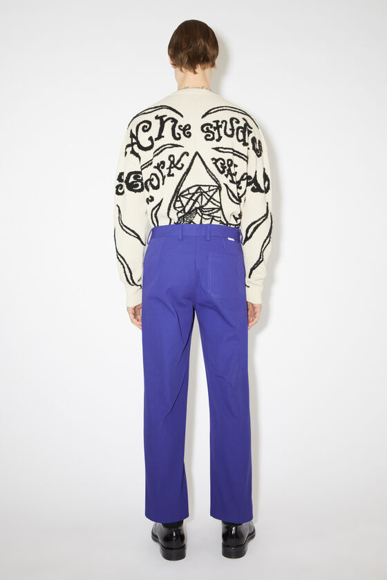 Acne Studios - Twill cotton-blend trousers - Electric purple