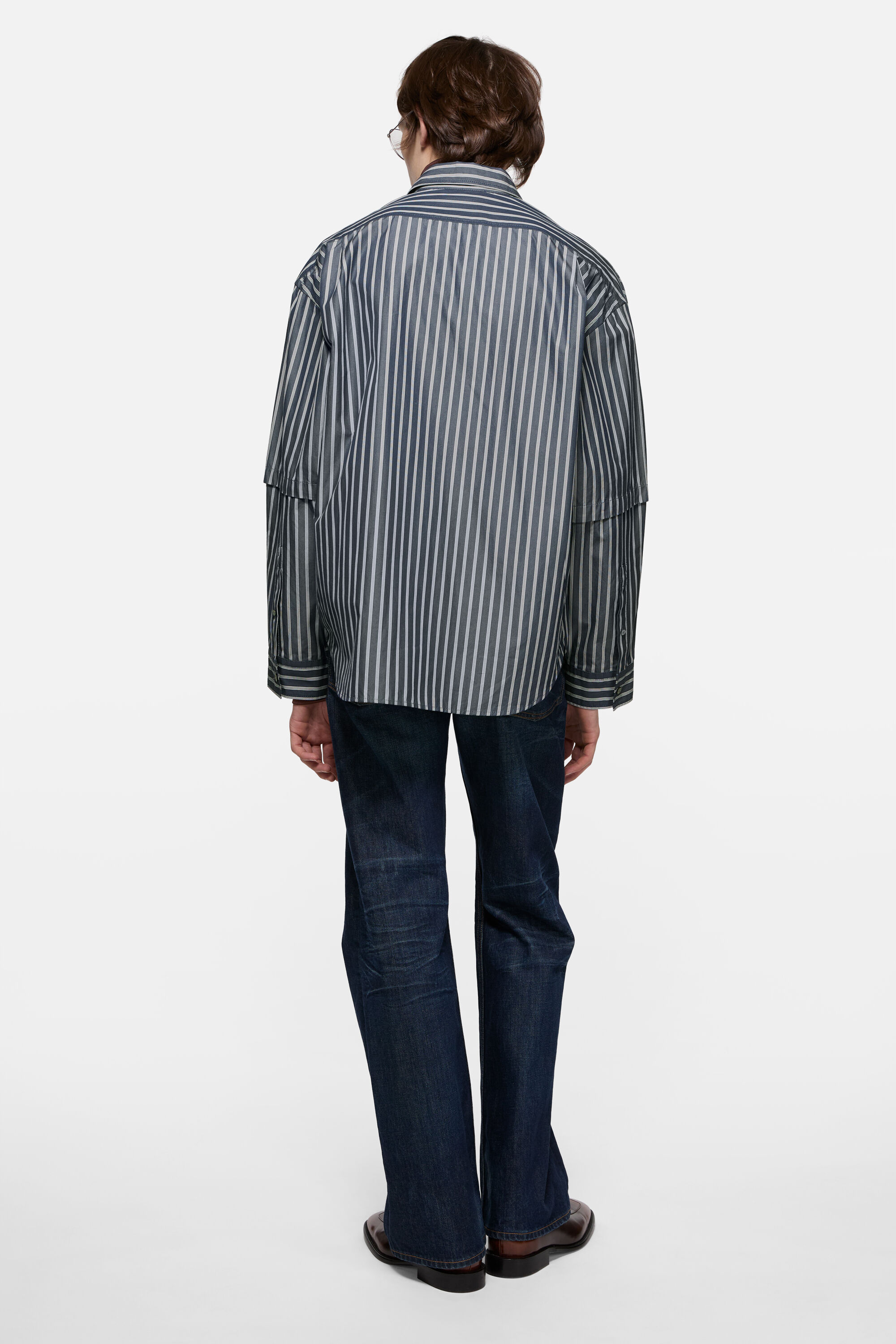 Acne Studios - Double-sleeve striped shirt - Blue/white