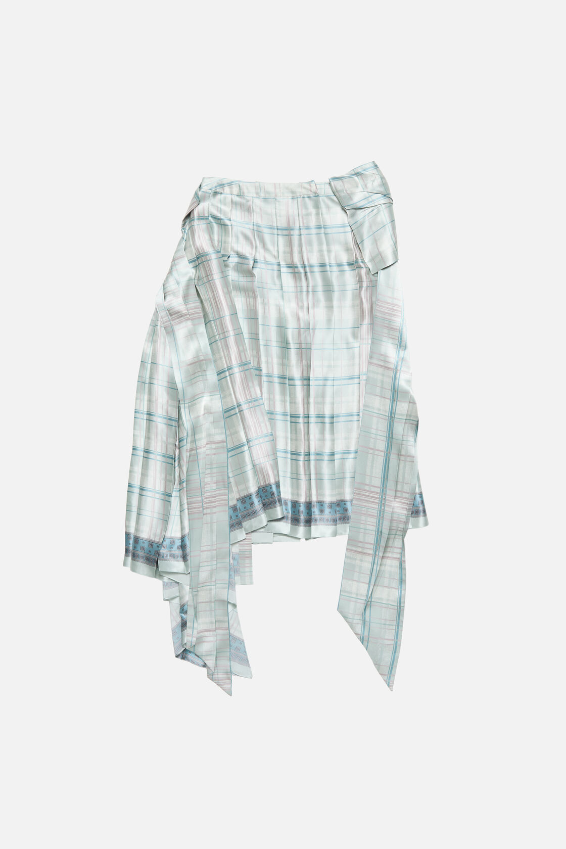 Silk skirt with bow, Aqua blue, 2000x