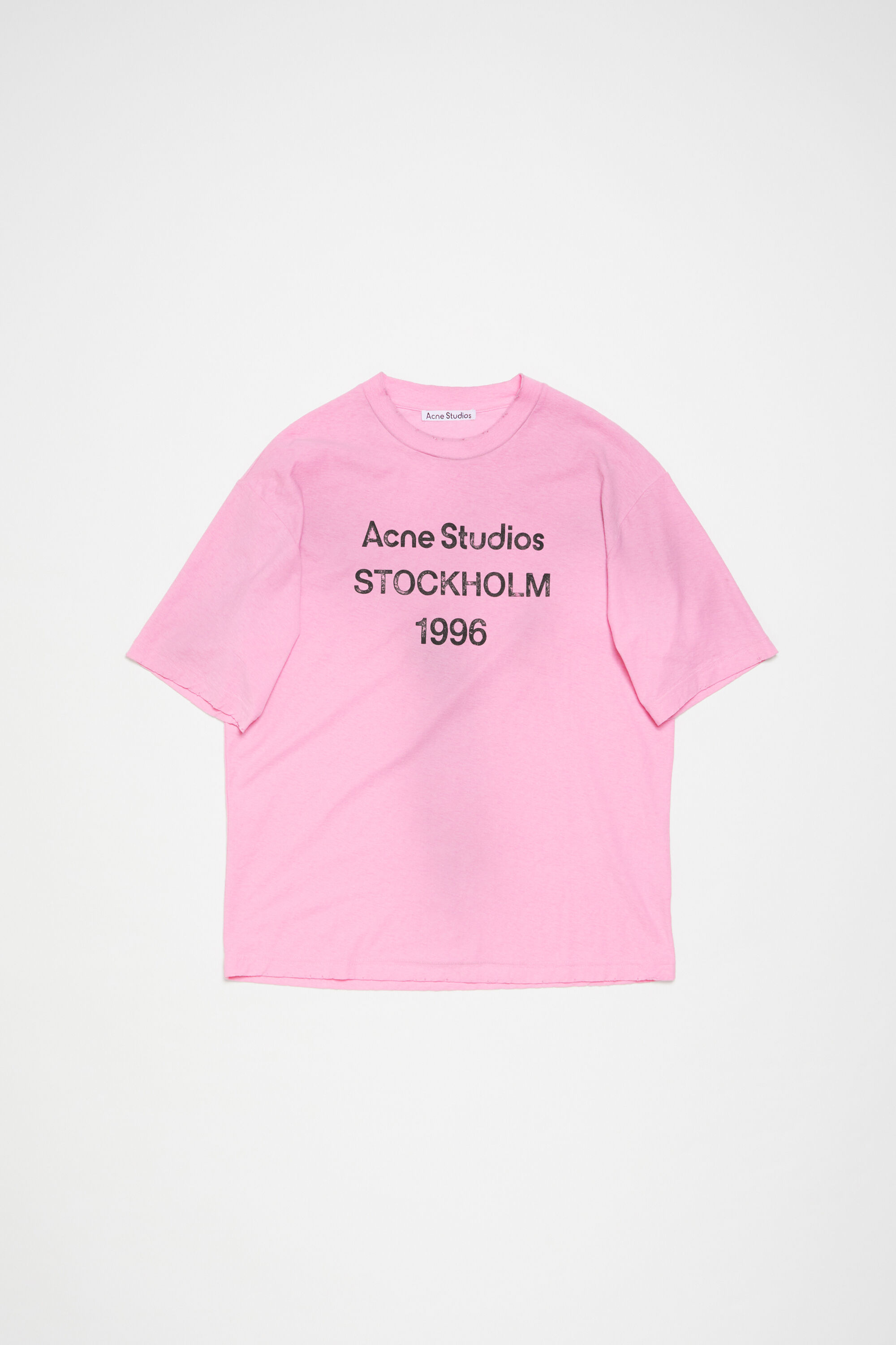 Acne Studios - Sprayed logo t-shirt - Tango pink