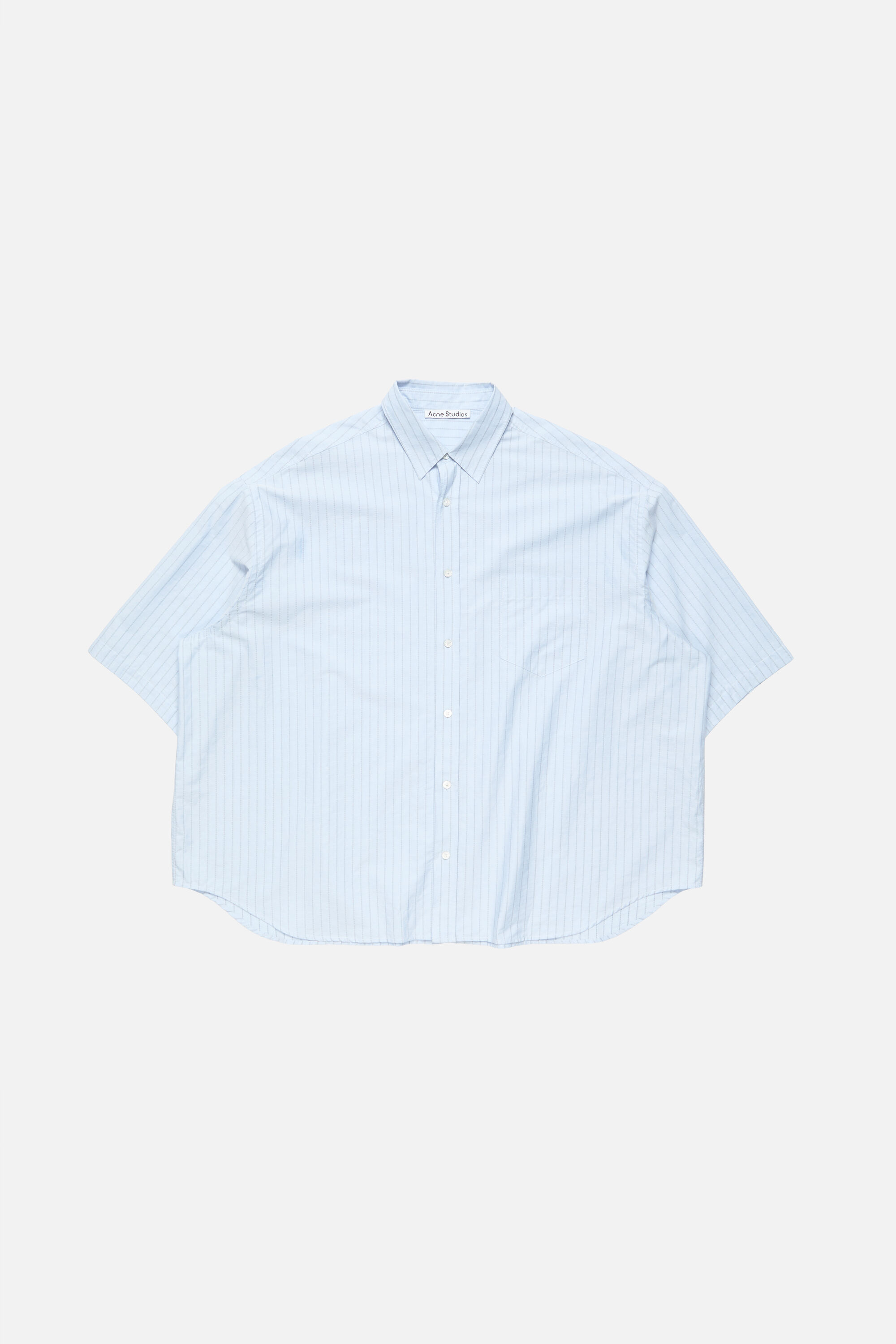 Acne Studios - ストライプポプリンシャツ - ベビーブルー