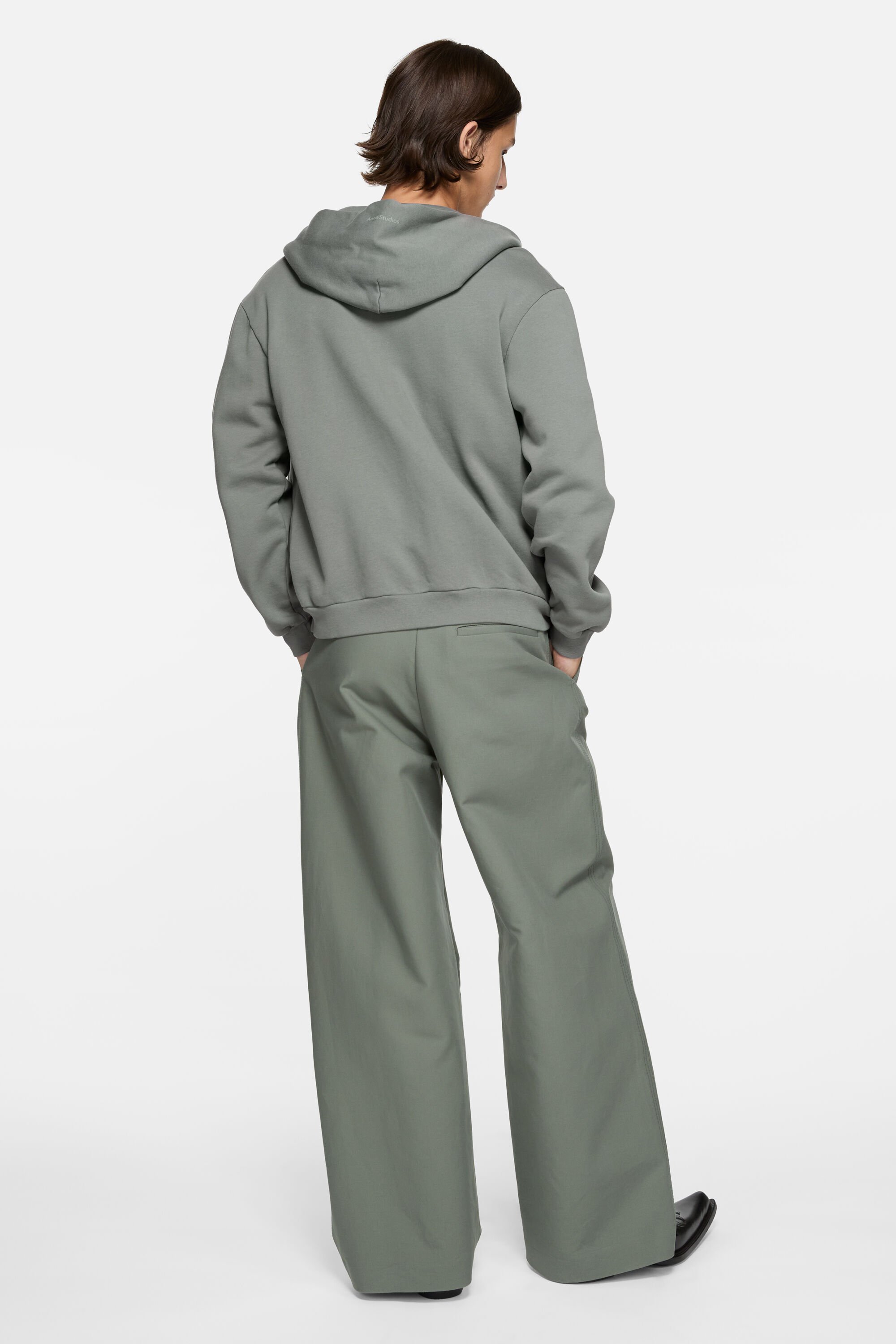 Acne Studios - Hooded zipper sweater - Stone grey
