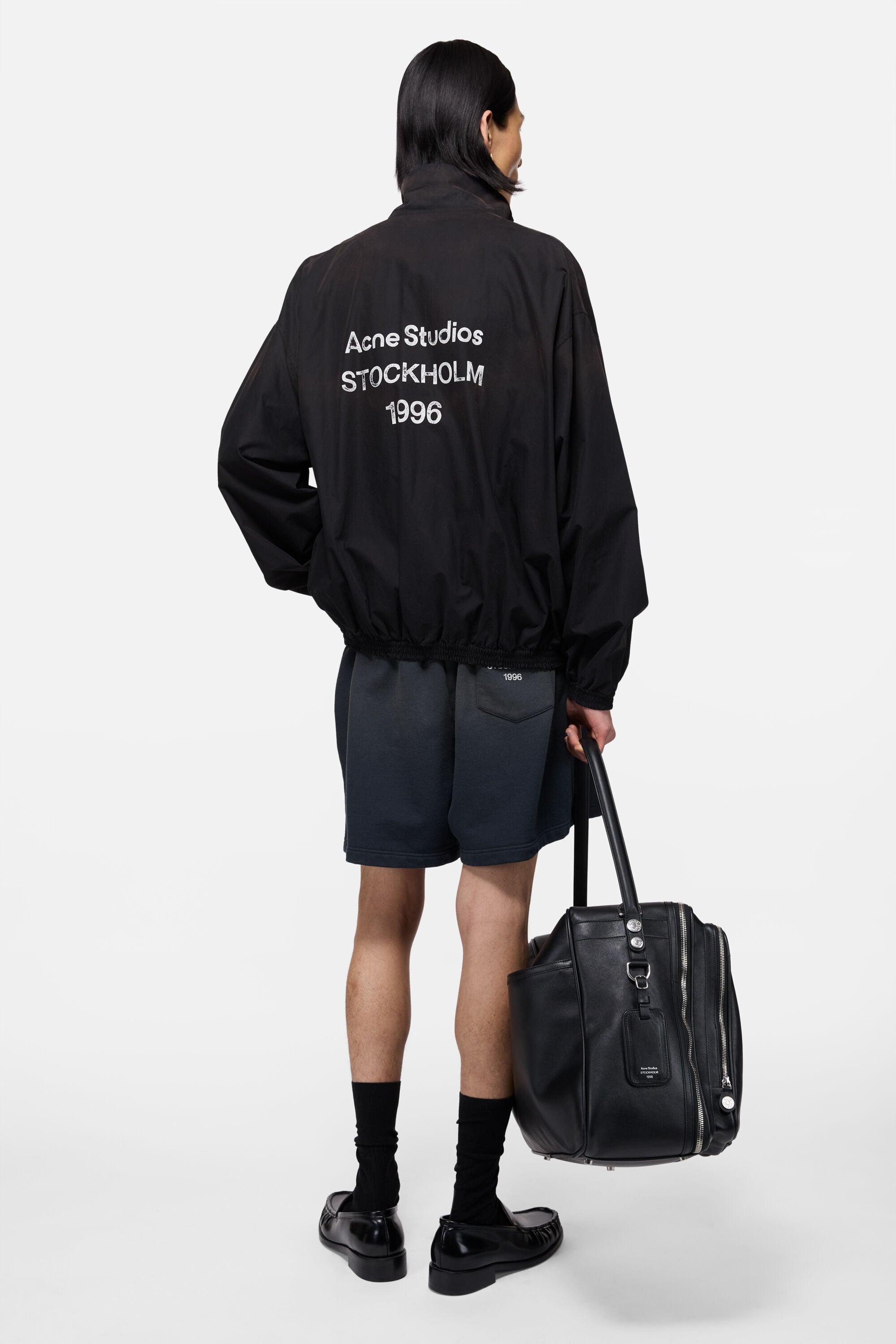 Acne Studios - ウォッシュ加工ロゴジャケット - ブラック