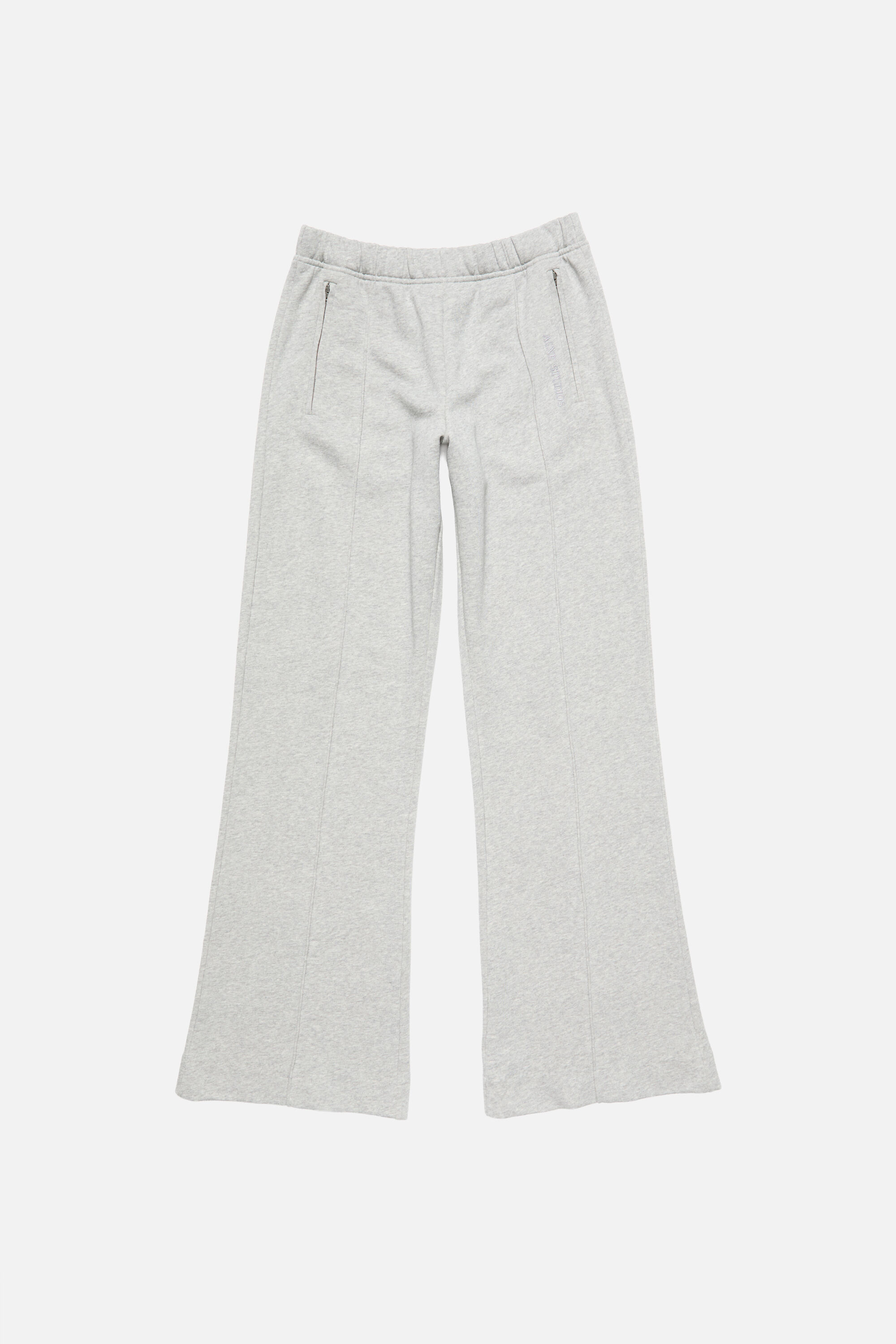 Acne Studios - Fleece trousers with logo - Grey Melange