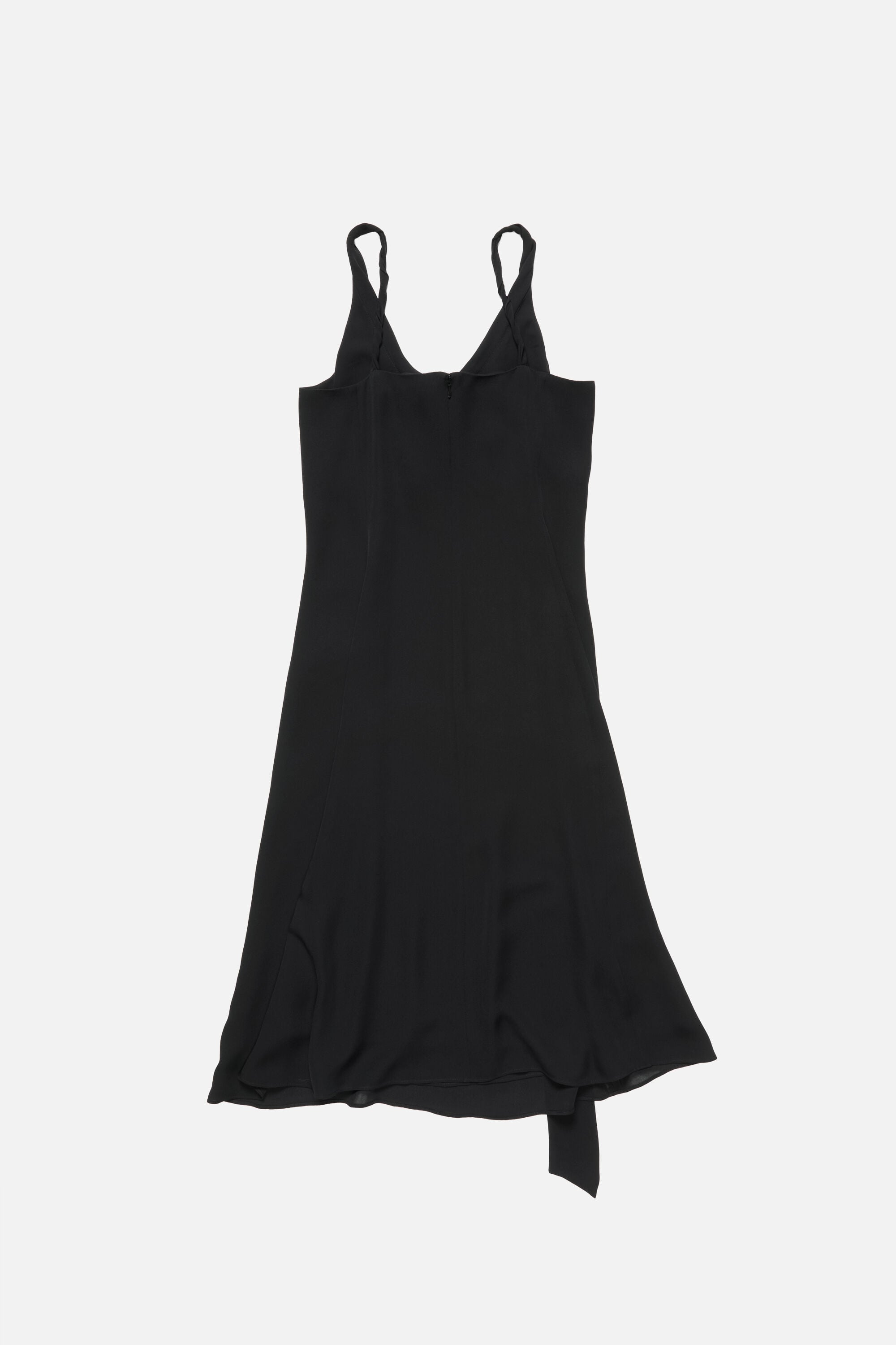 Acne Studios - Silk midi dress with bow - Black