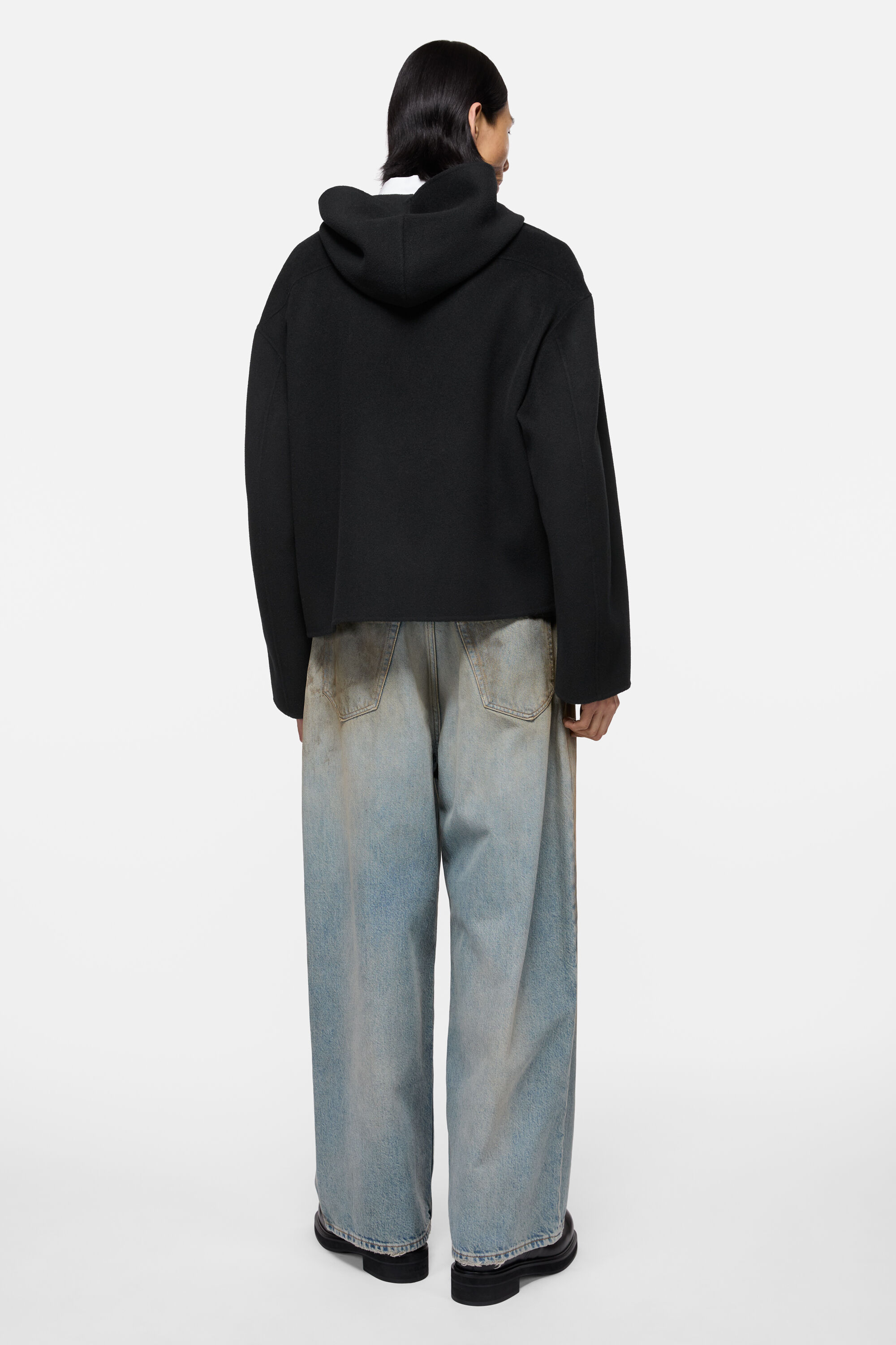 Acne Studios - フード付きカシミヤジャケット - ブラック