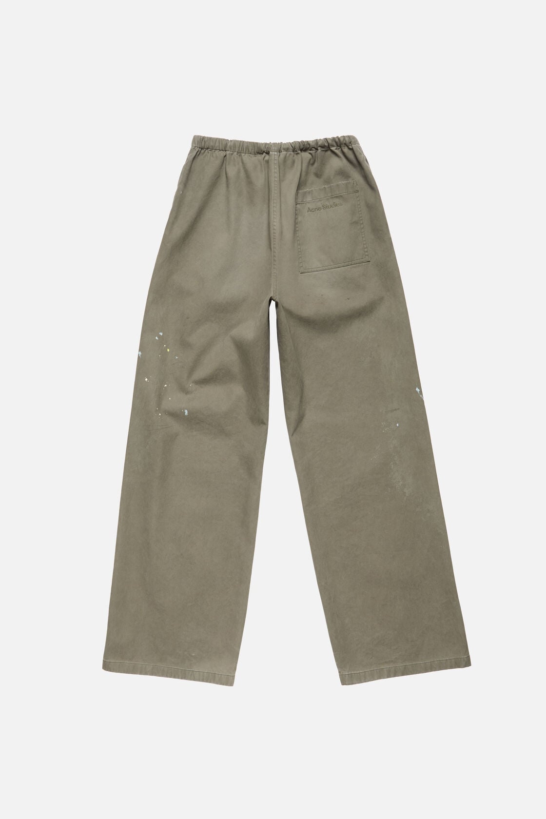 Washed cotton trousers, Dusty green, 2000x