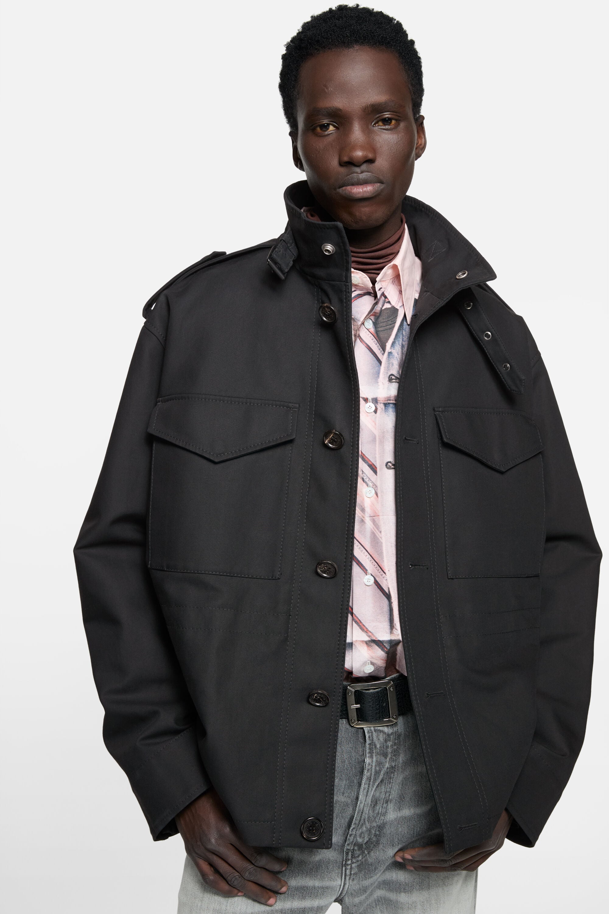 Acne Studios - Cotton satin blouson jacket - Black