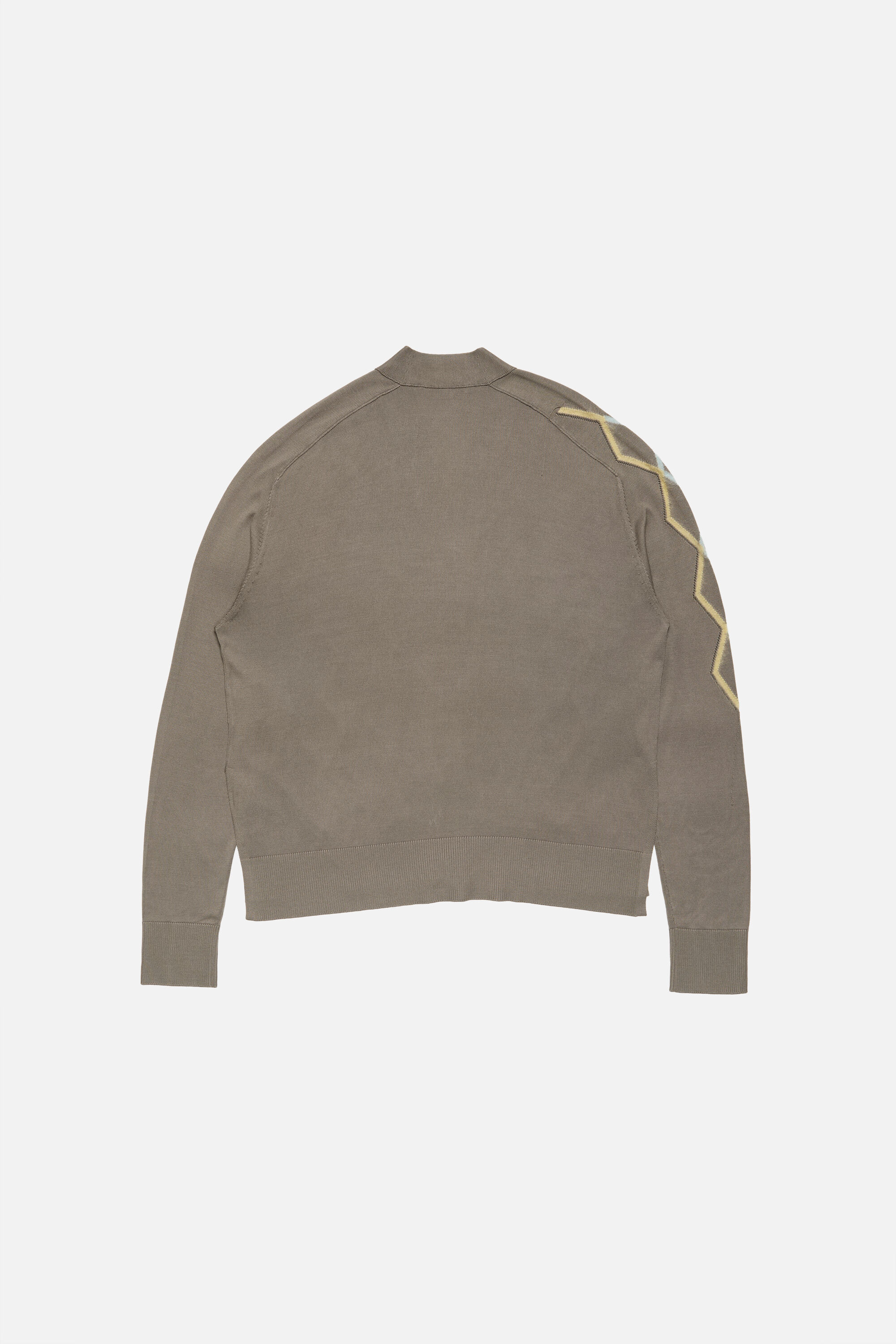 Acne Studios - Argyle knit cardigan - Taupe Brown