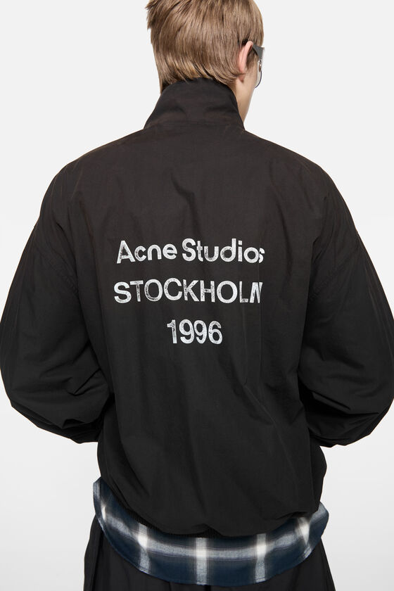 Logo zipper jacket, Black, 2000x