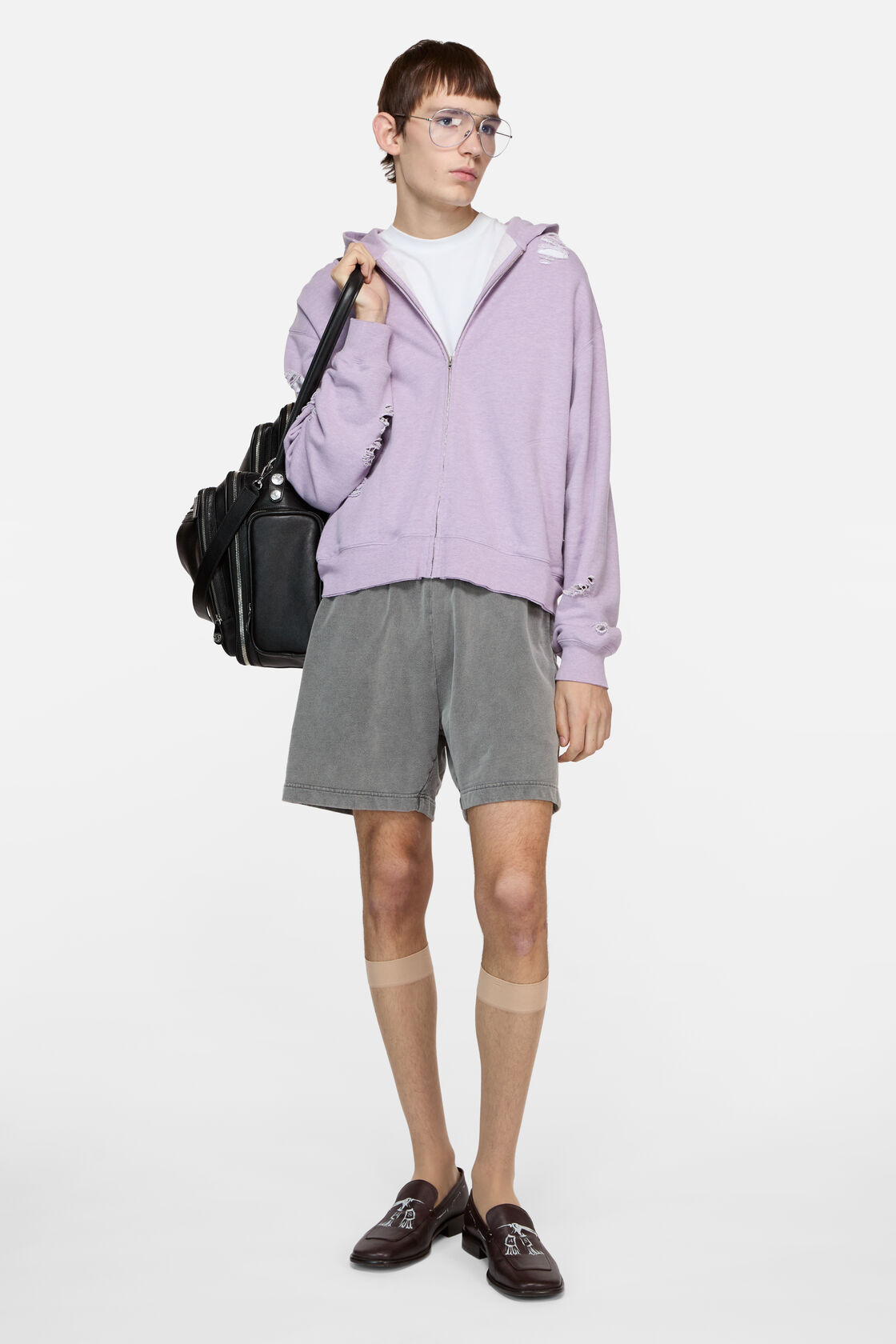 Hooded logo sweatshirt, Faded purple, 2000x
