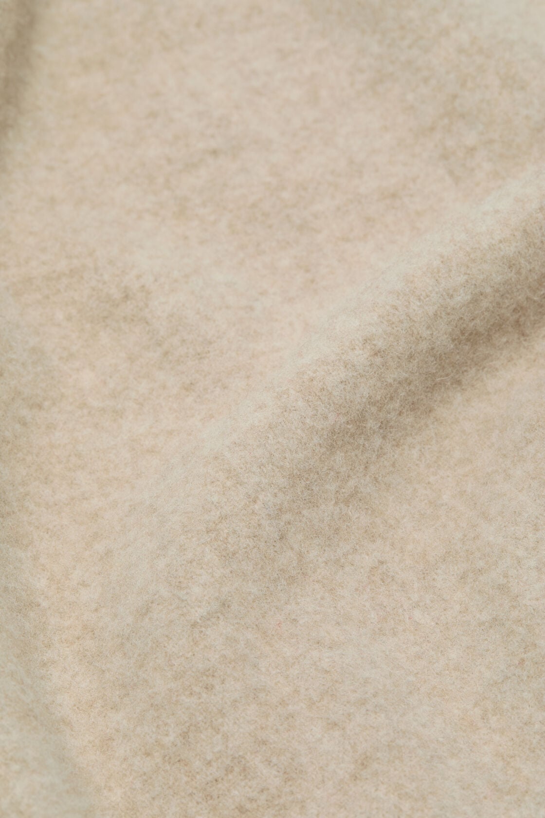 Fringe wool scarf &ndash; Narrow, Oatmeal melange, 2000x