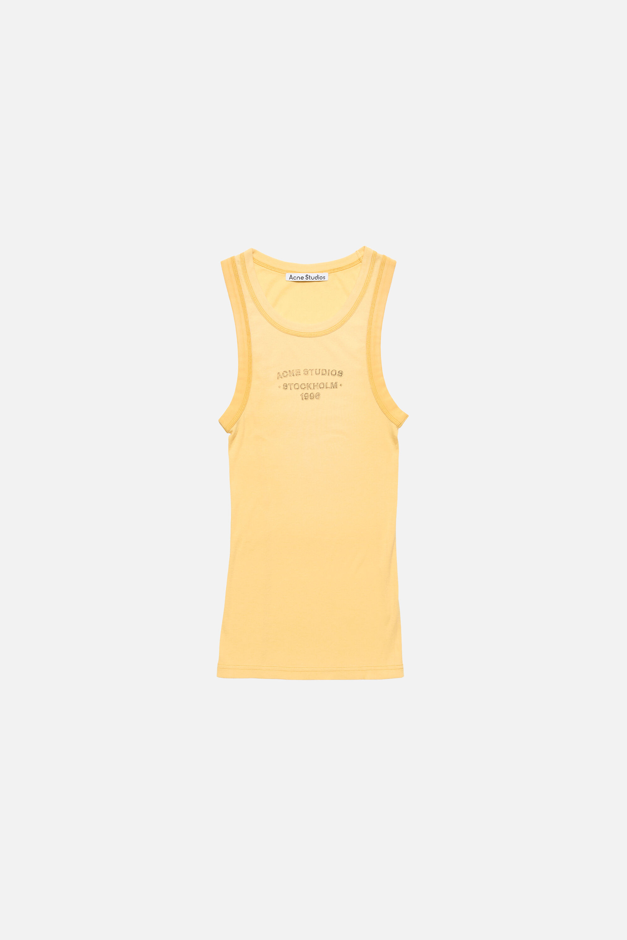 Acne Studios - Sprayed logo tank top - Light yellow