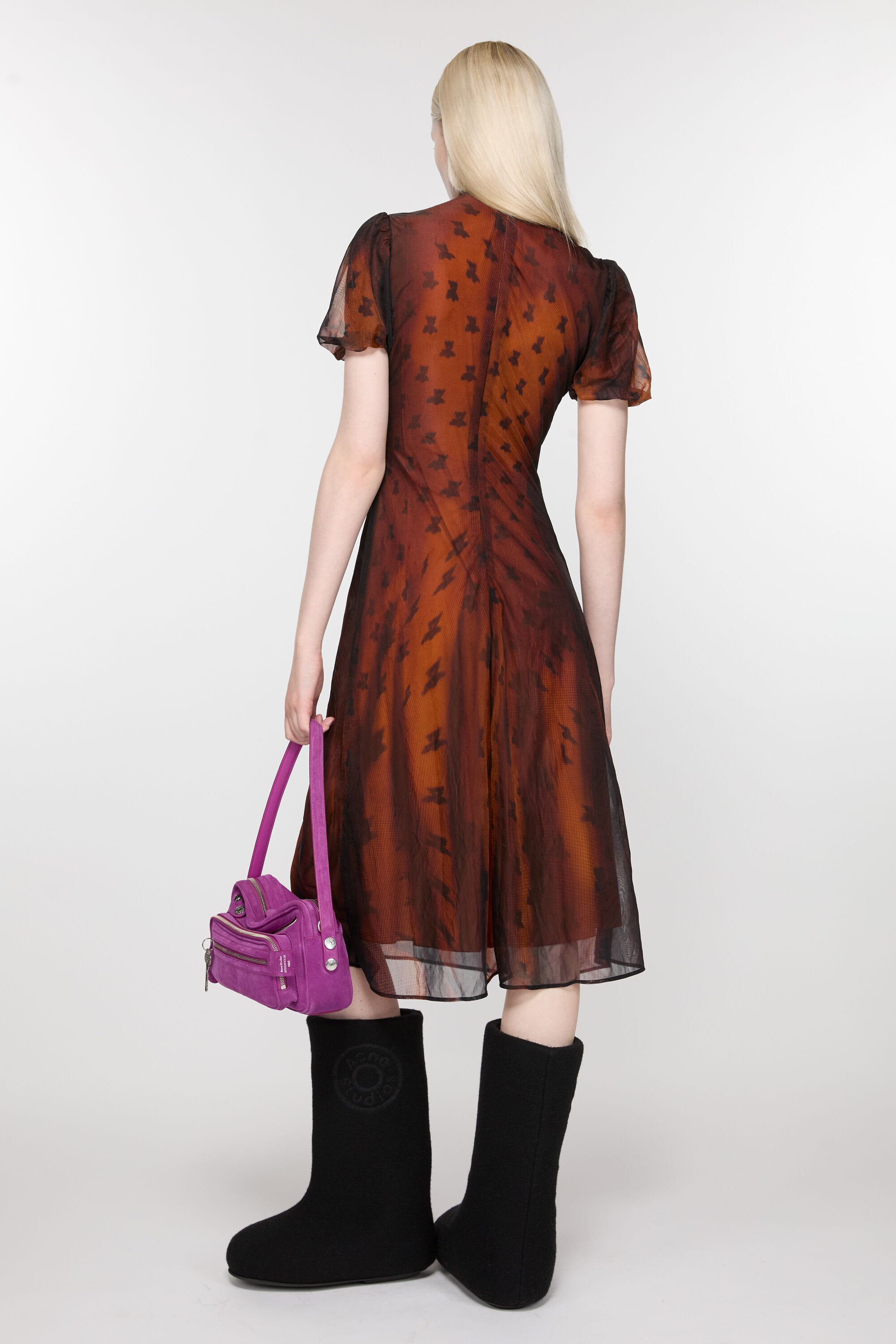 Acne Studios - Bow dress - Rust brown