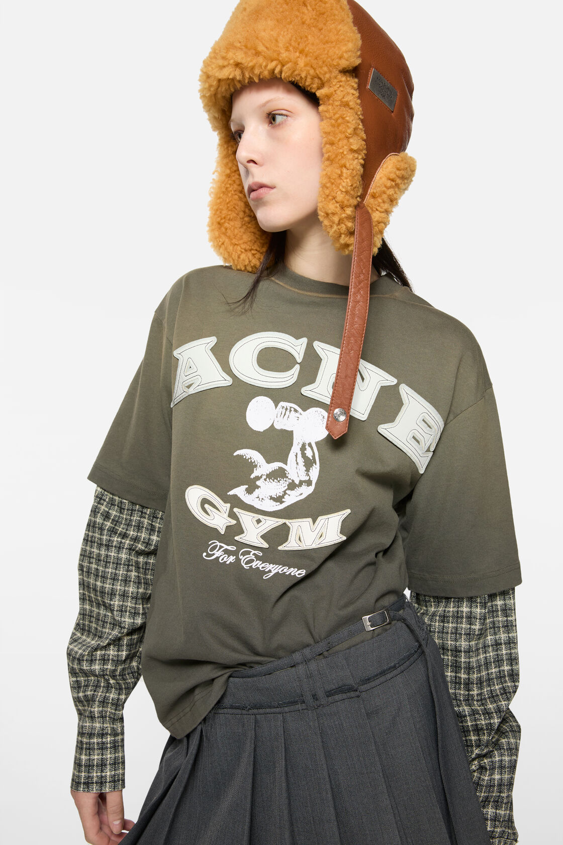 Layered logo t-shirt, Vintage green, 2000x