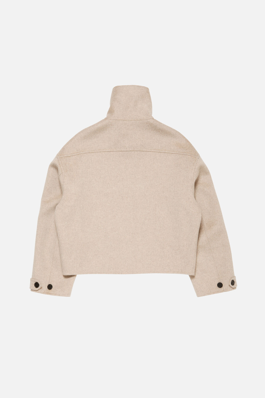 Wool zip jacket, Oatmeal melange, 2000x