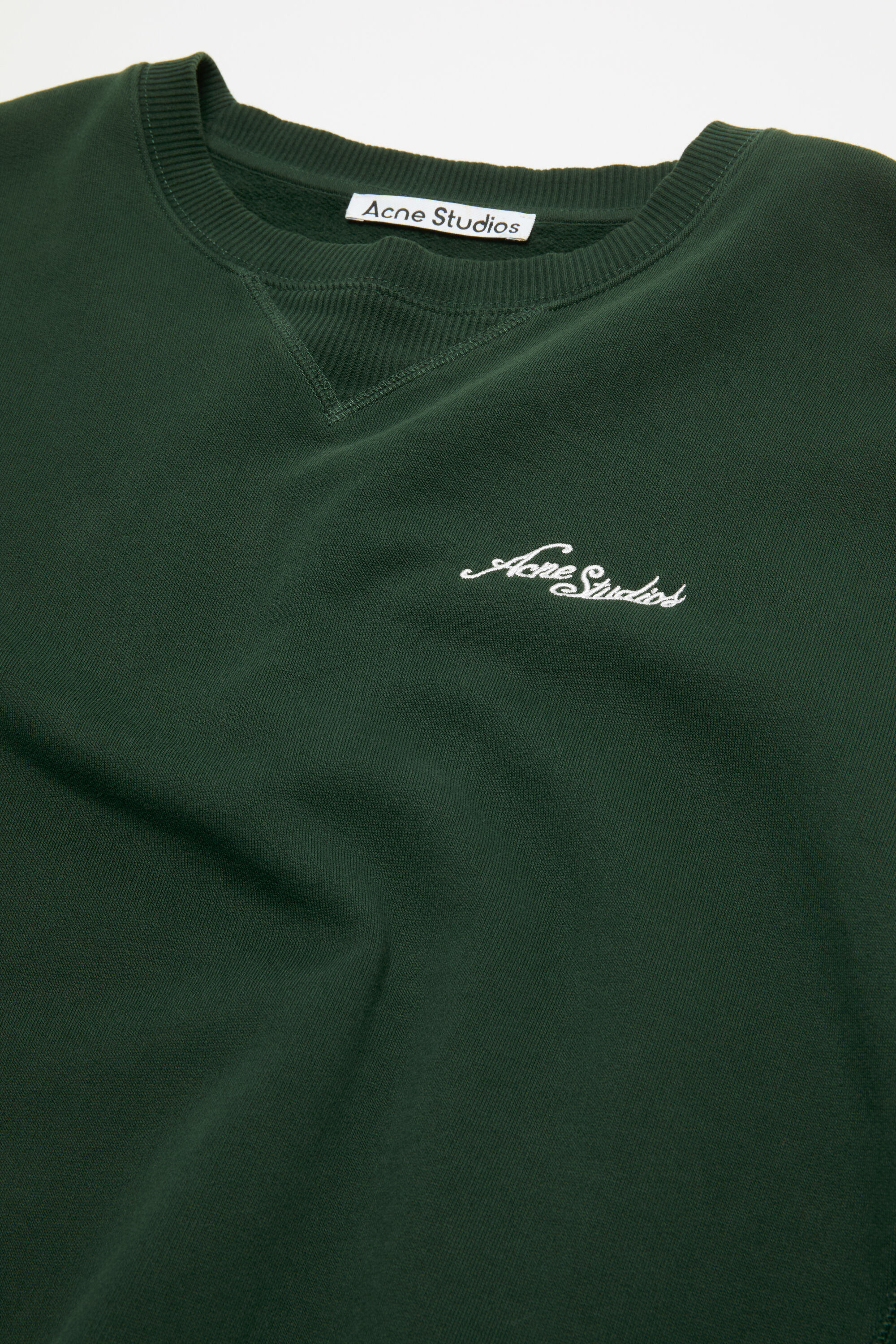 Acne Studios - Fleece sweatshirt with logo - Dark green