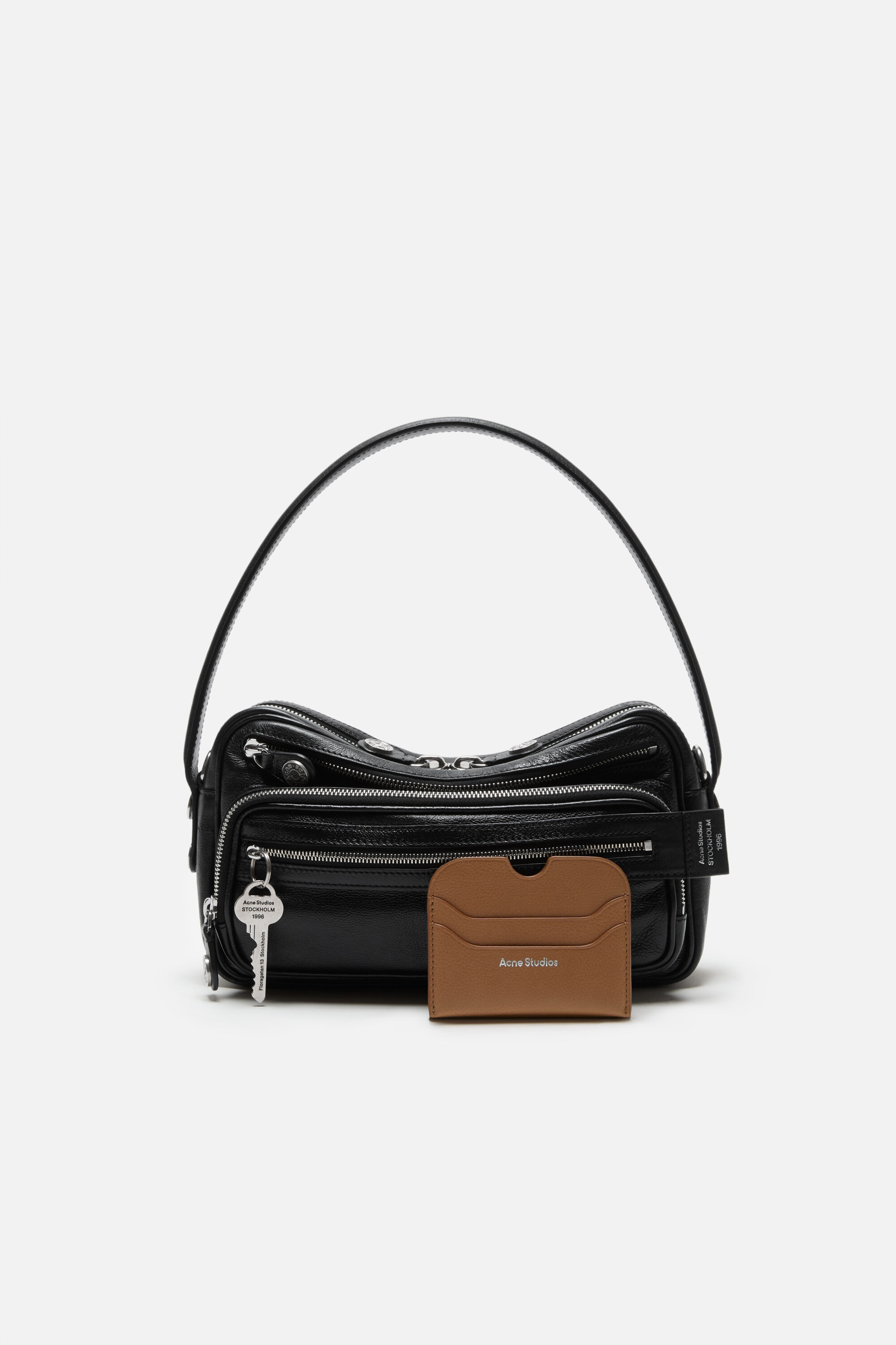 Acne Studios - Leather card holder wallet - Caramel brown