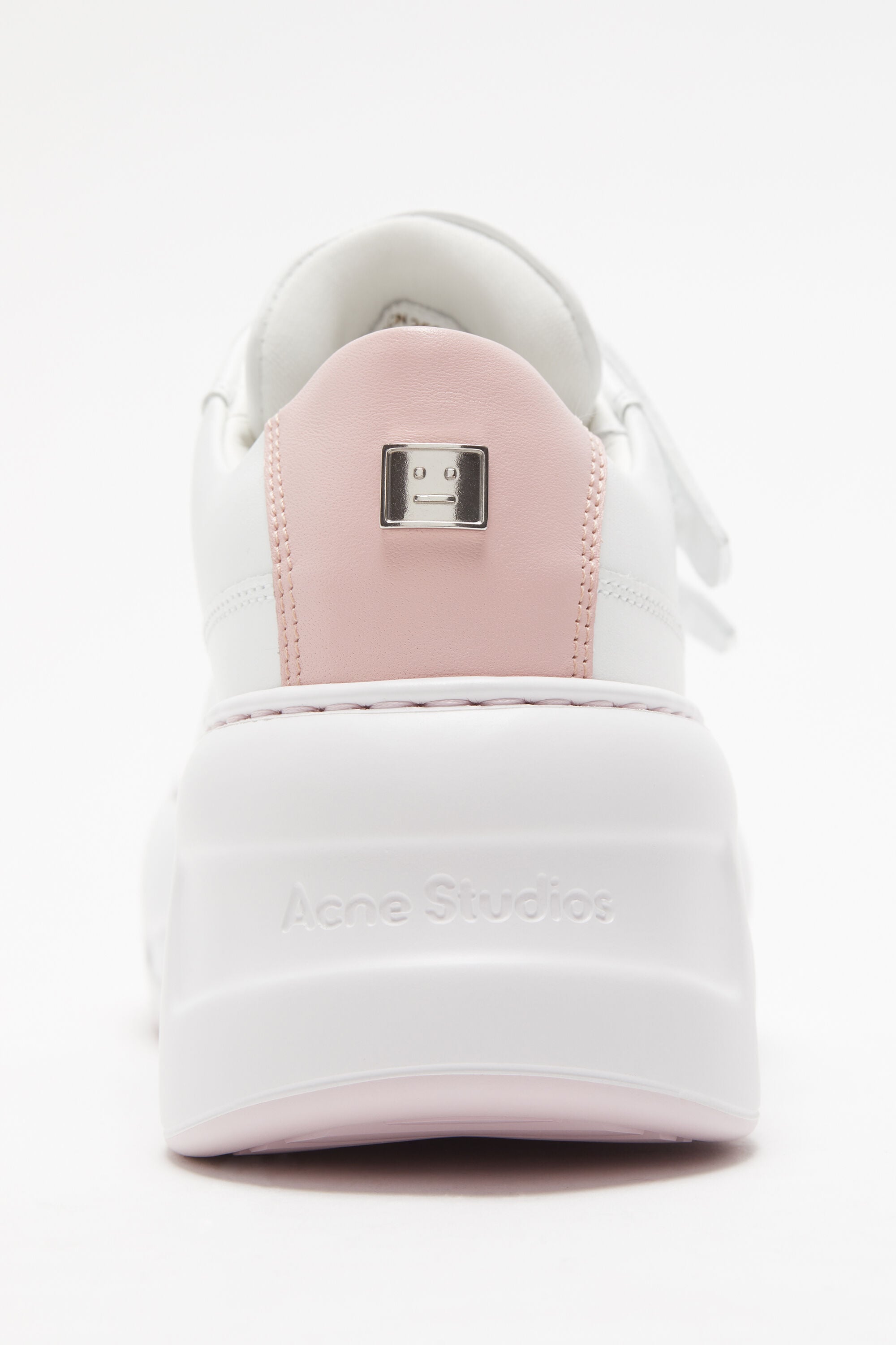 プラットフォームスニーカー ホワイトピンク Acne Studios - ベルクロストラッププラットフォームスニーカー