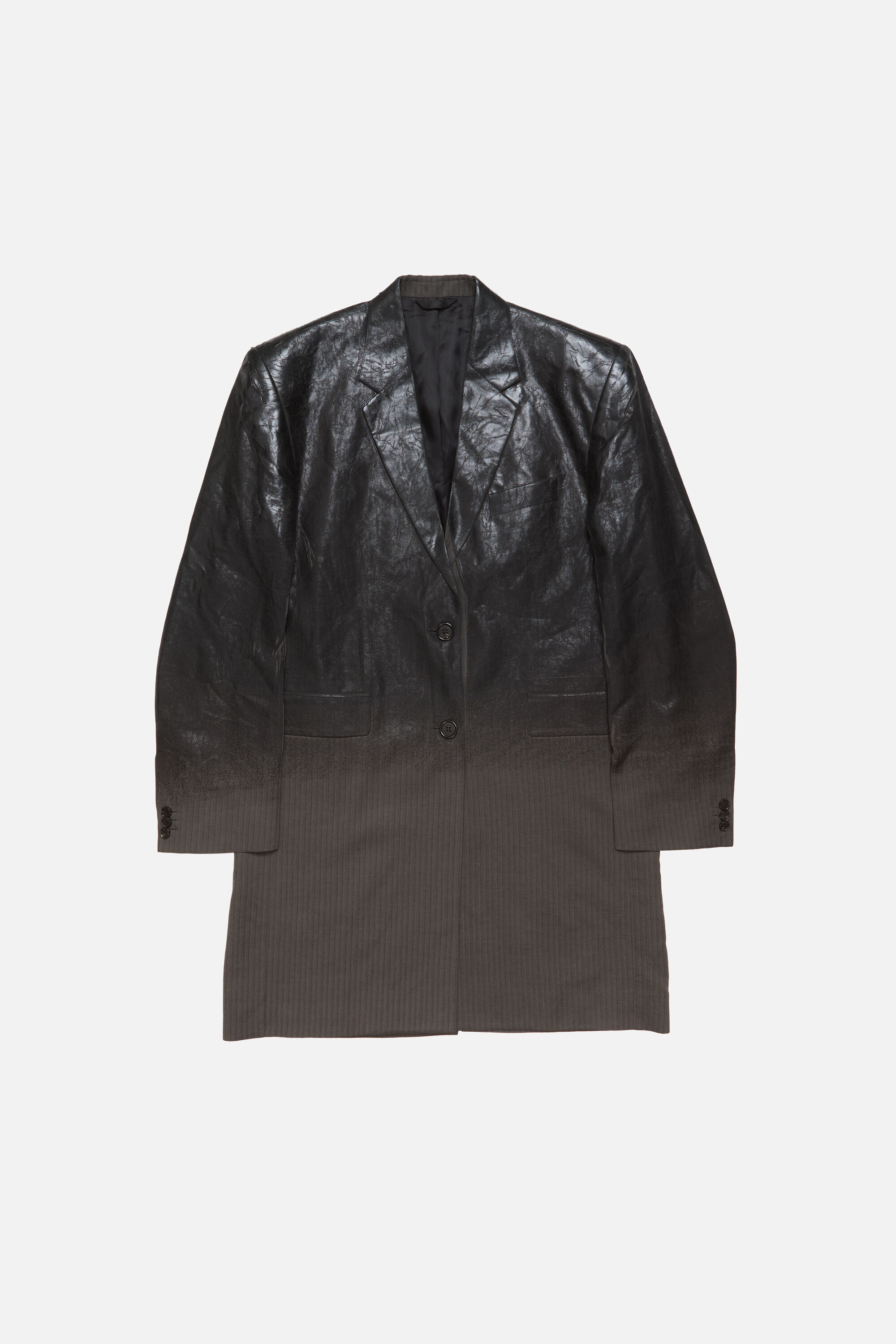 Acne Studios - single-breasted dégradé coat - Multi grey