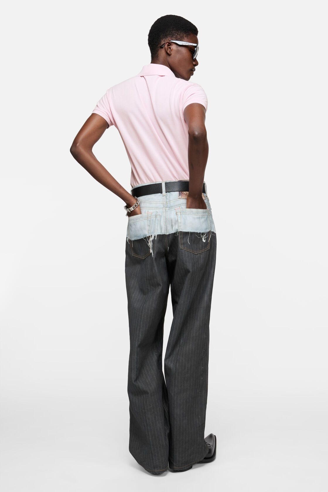 徽标Polo衫式T恤, 苍粉色, 2000x