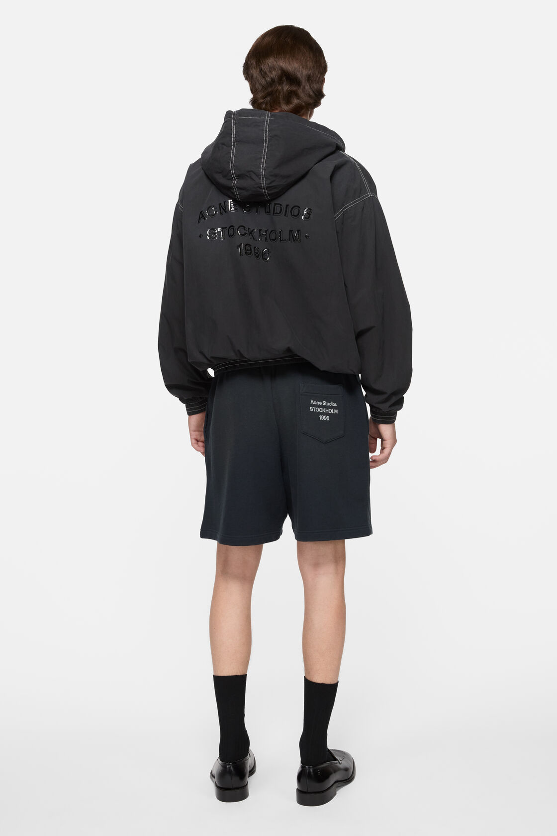 Hooded logo jacket, Black, 2000x