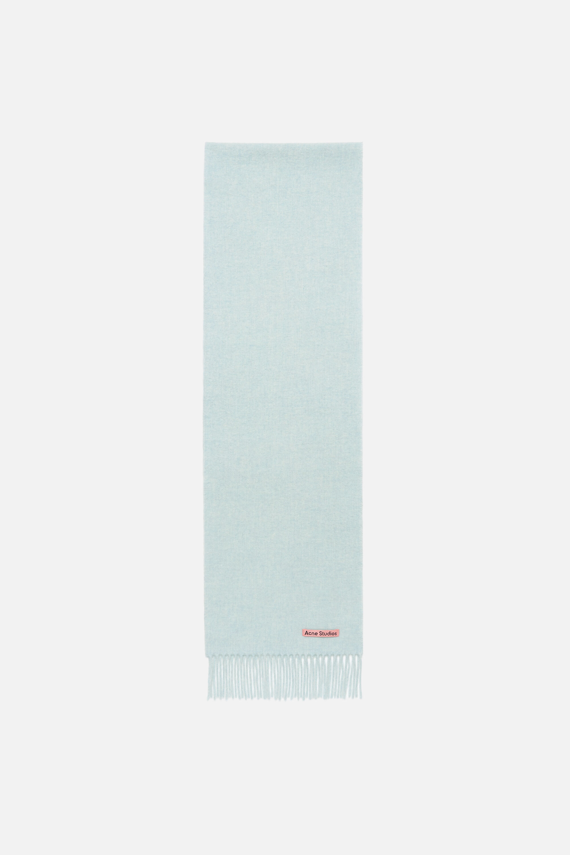 Acne Studios - Fringe wool scarf - skinny - Oatmeal melange