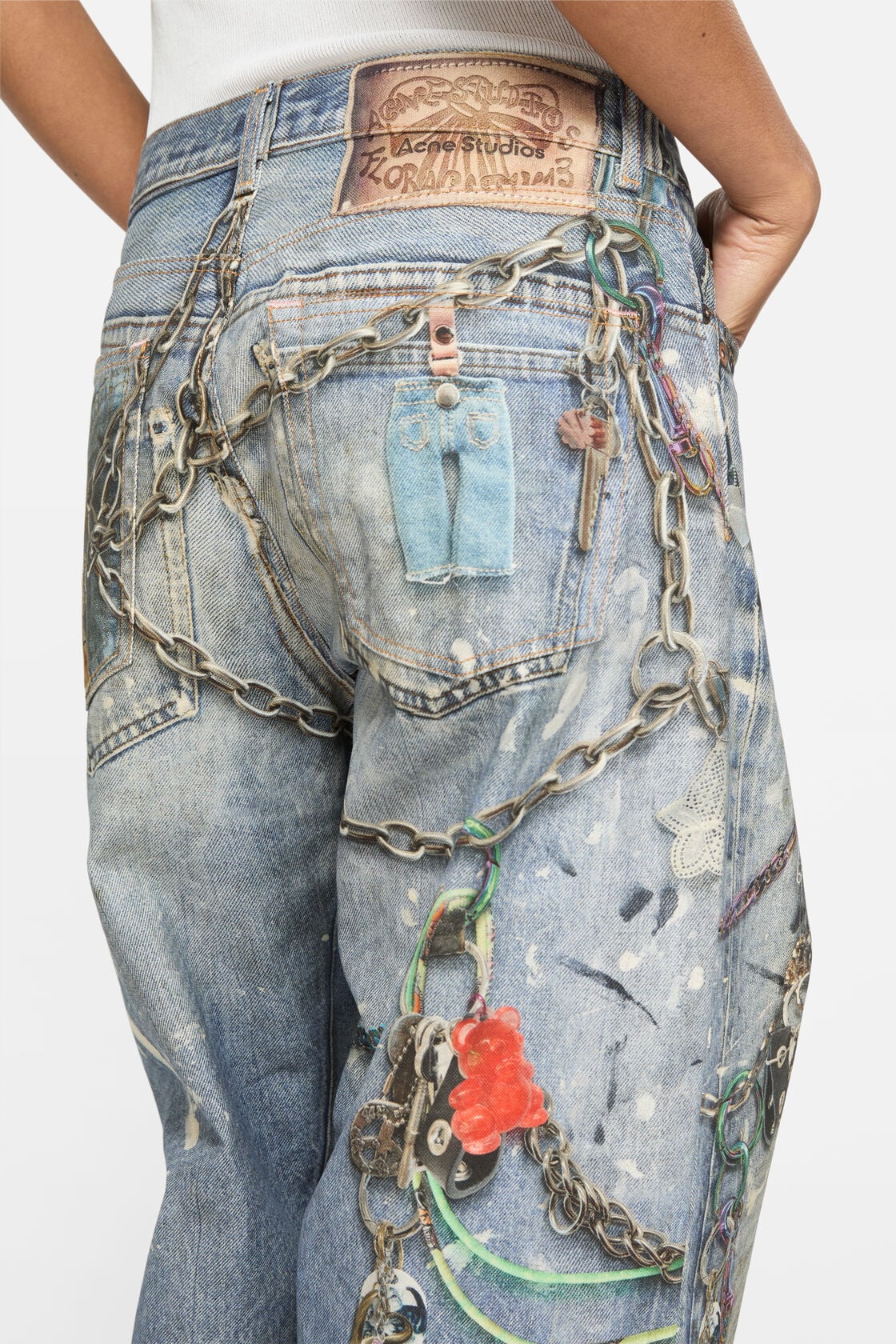 Baggy fit trousers - 1981F, Mid Blue, 2000x