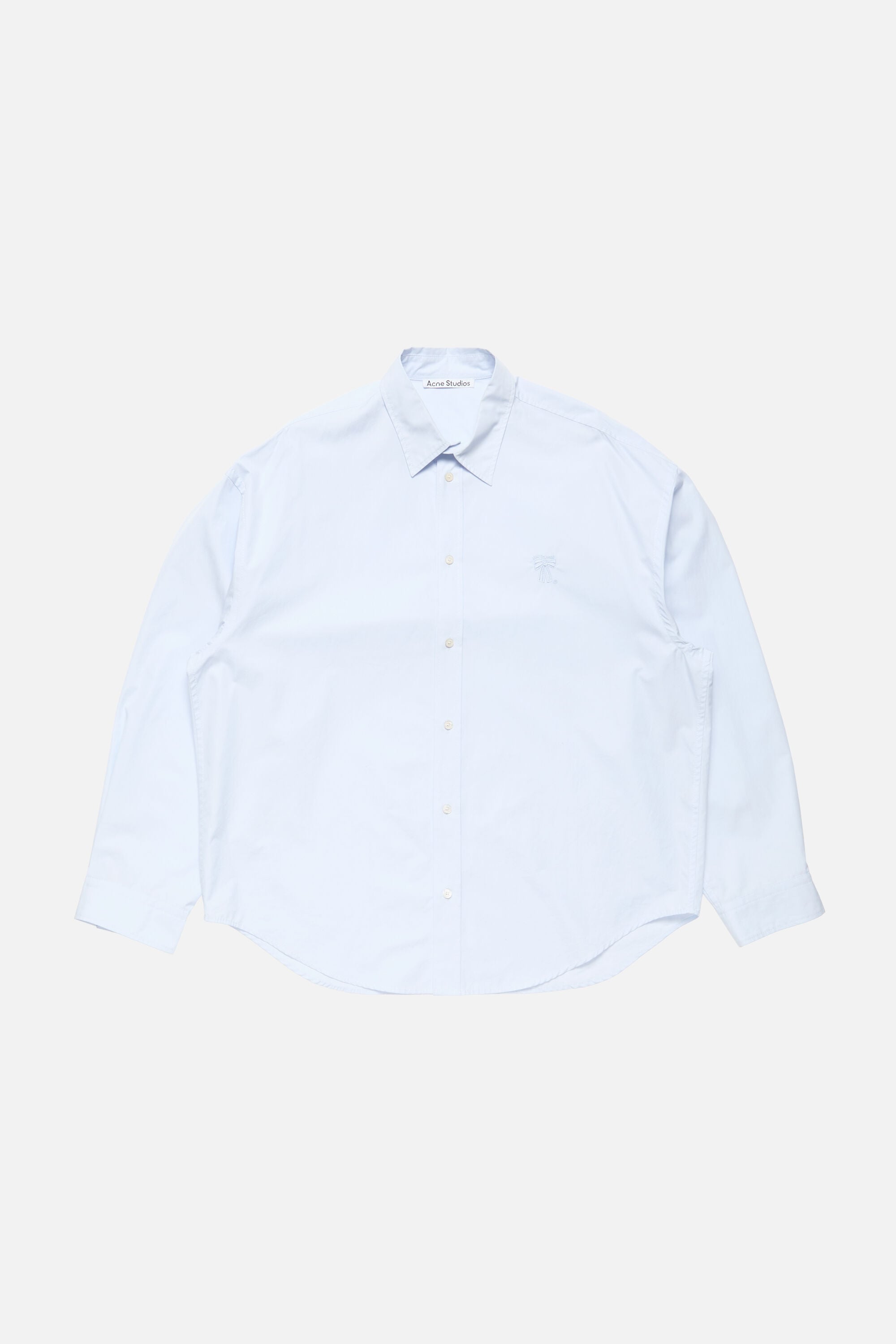 Acne Studios - Button-up shirt with logo - Ice blue