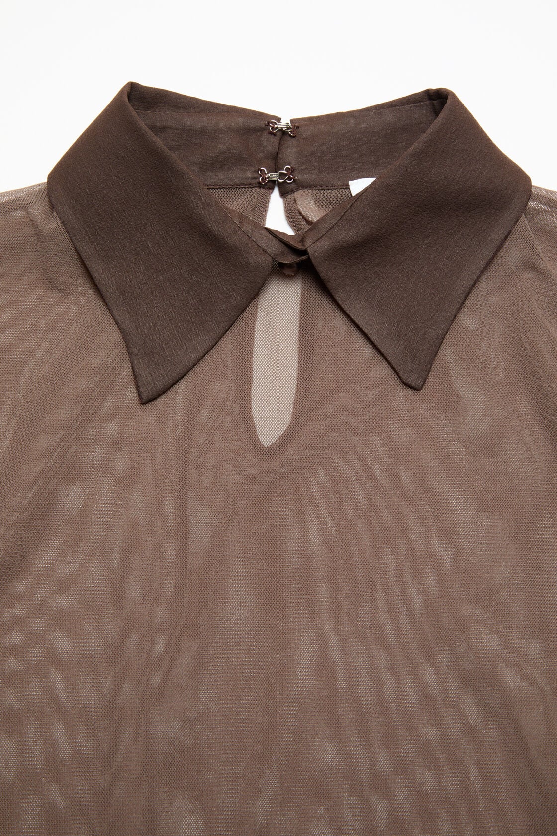 Sheer nylon shirt, Brown, 2000x