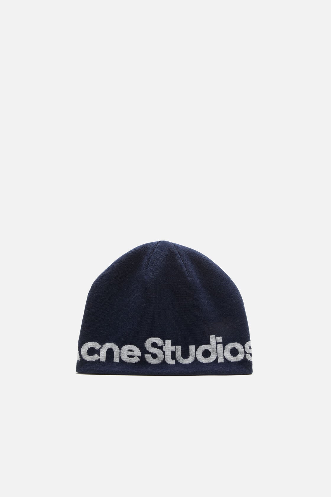 Wool knit beanie, Navy/white, 2000x
