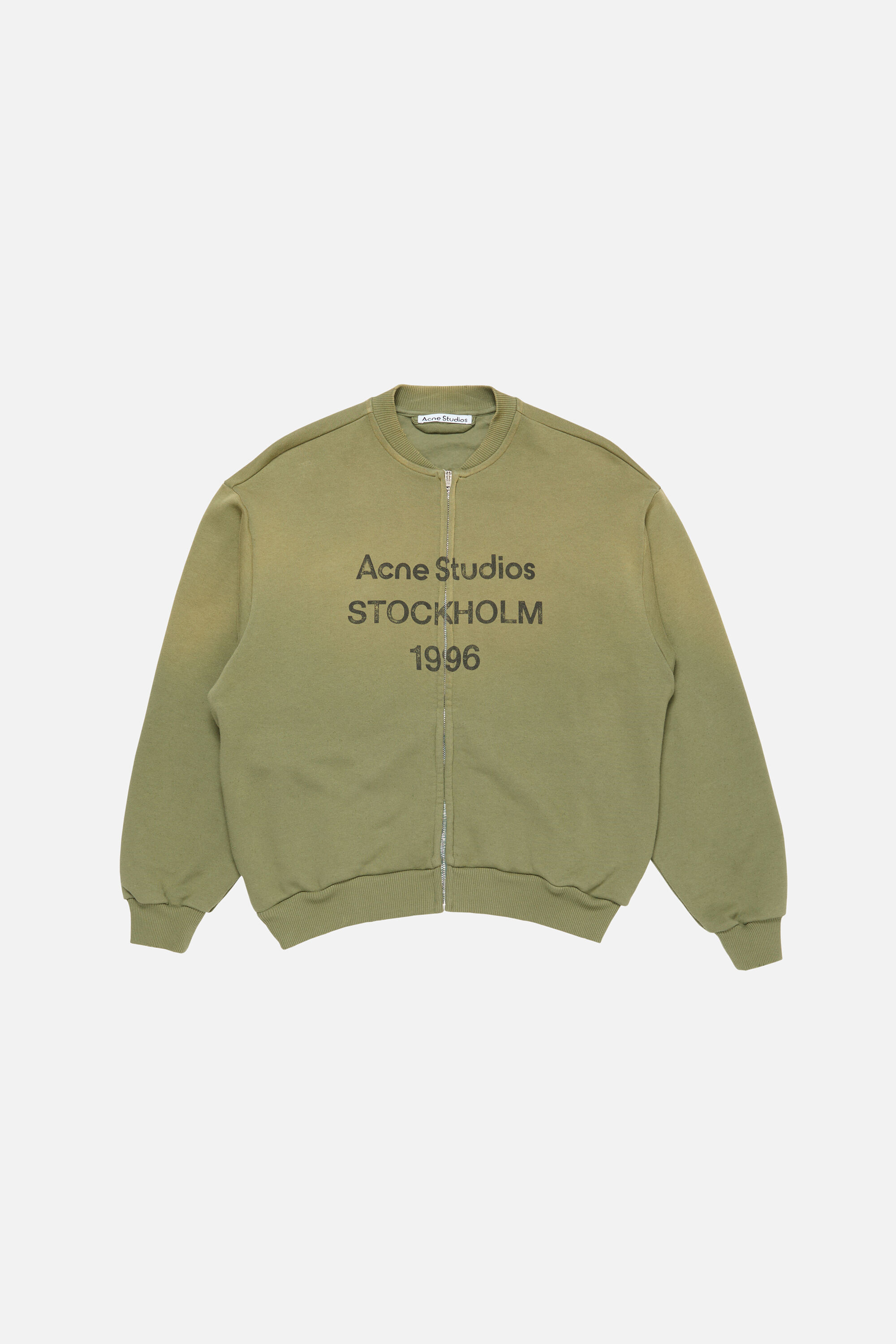 Acne Studios - Washed zip-up cardigan - Olive green