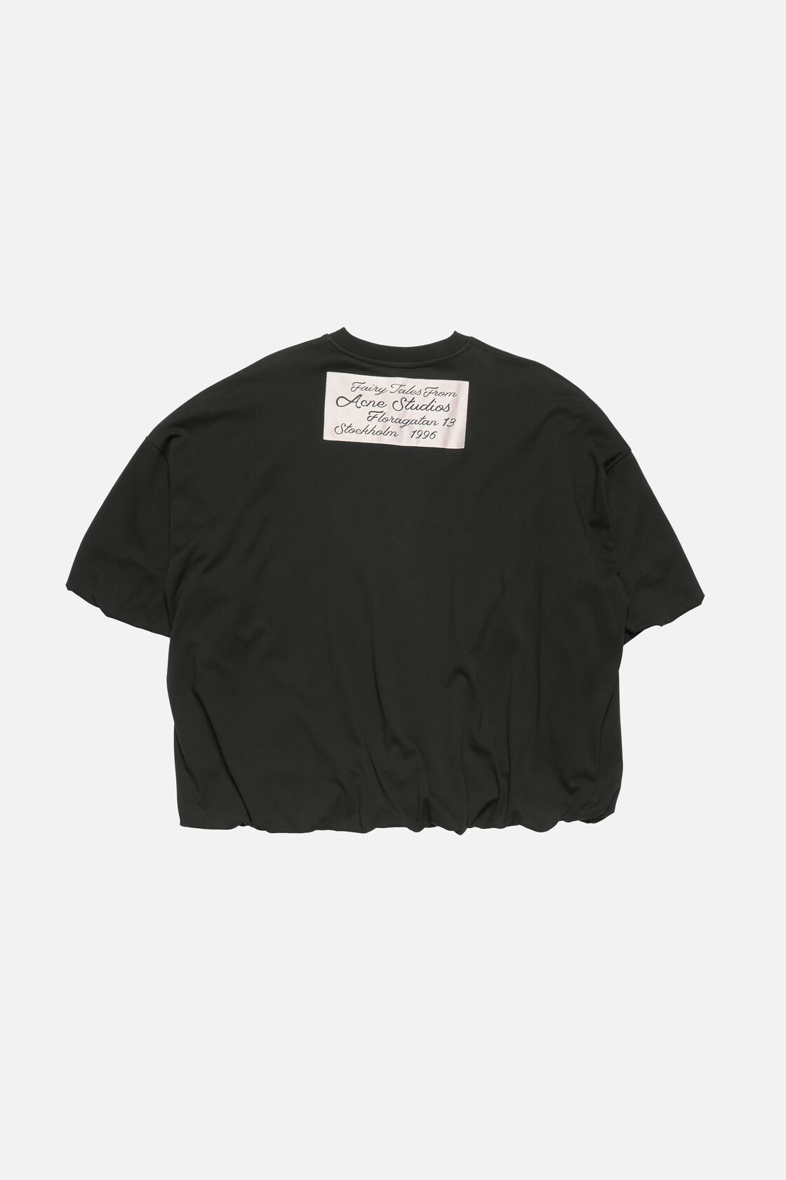 Gathered logo t-shirt, Black, 2000x