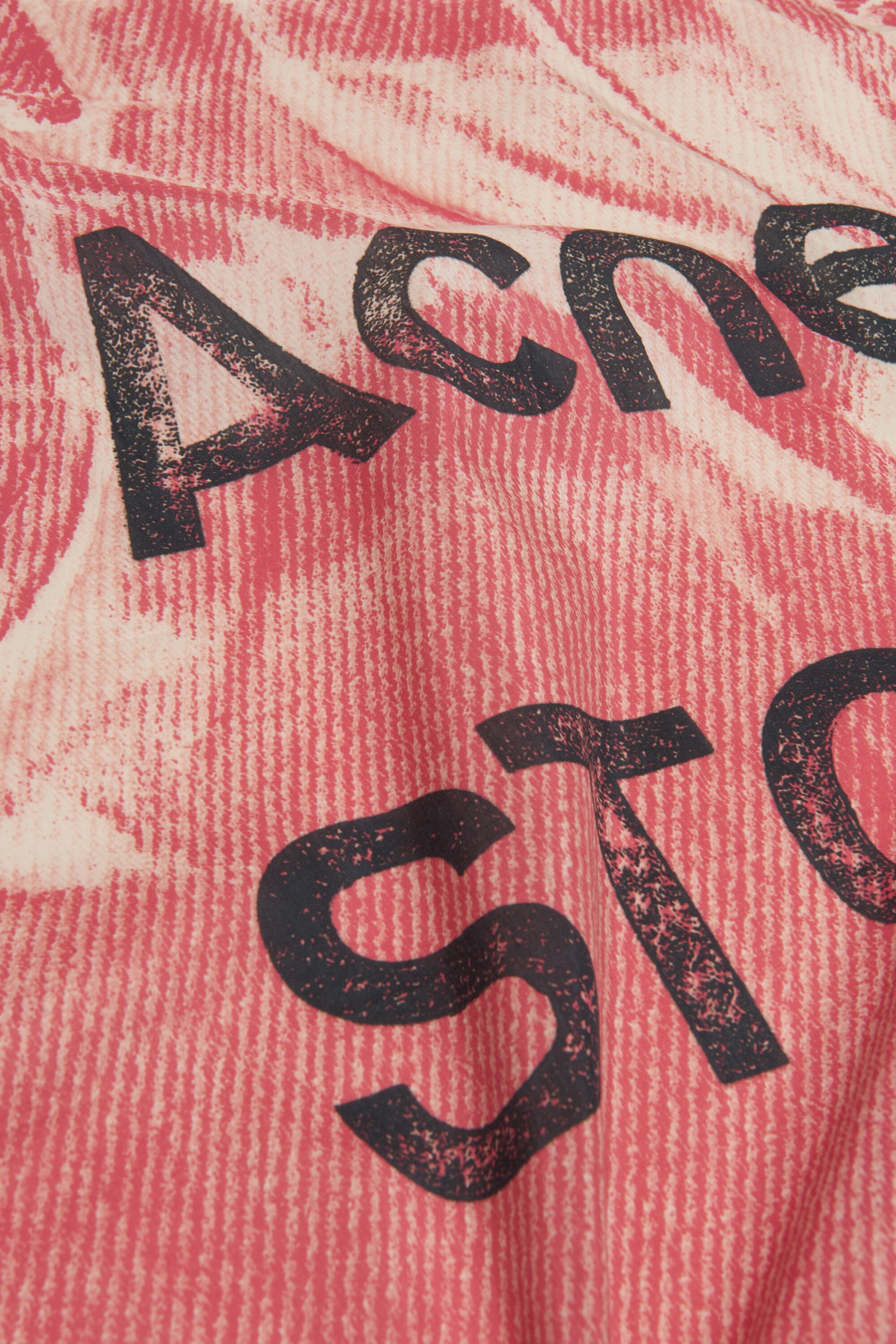 Acne Studios - Thin printed scarf - Dark pink