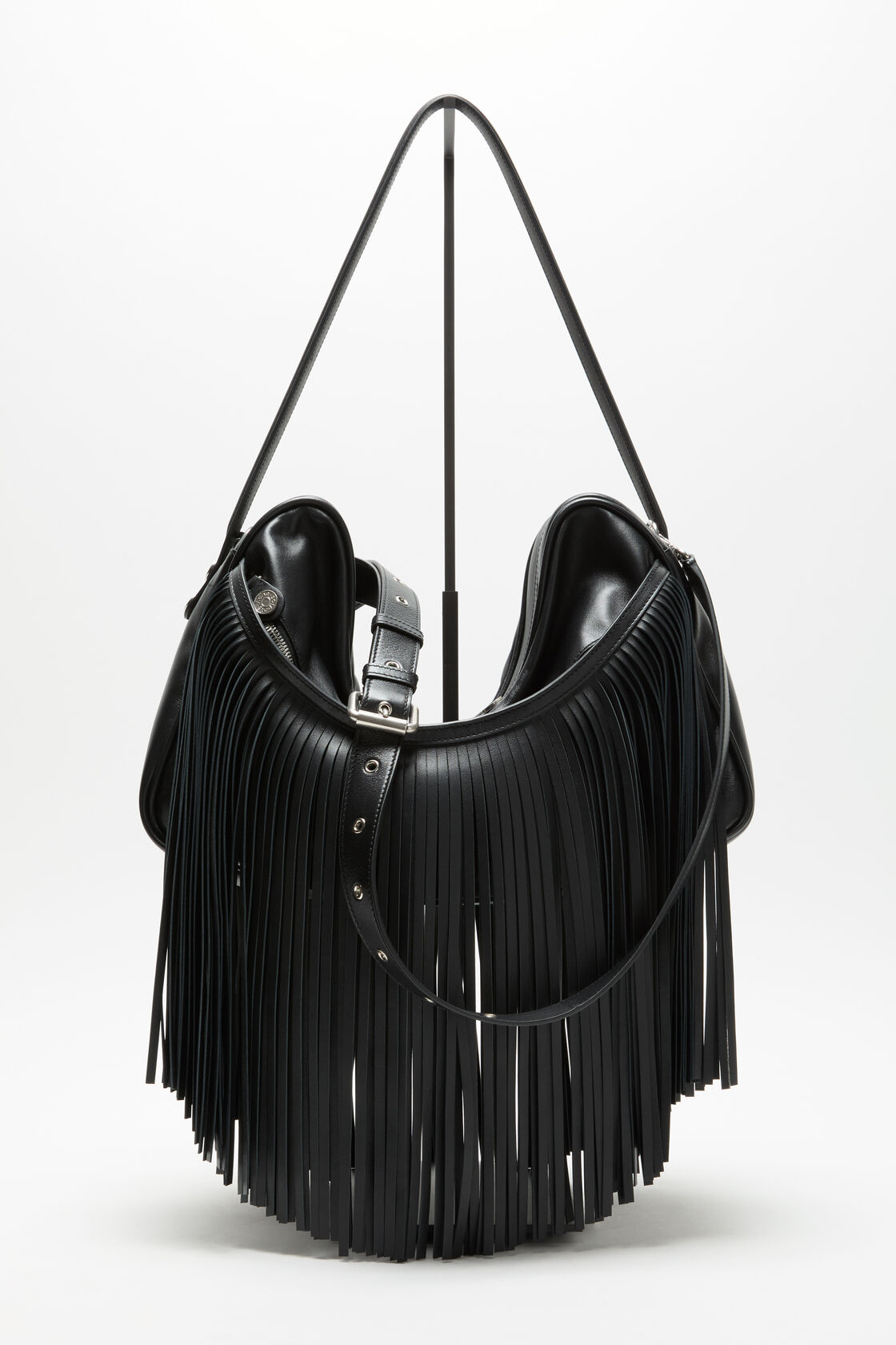 Camero Camera 流苏单肩包, 黑色, 2000x