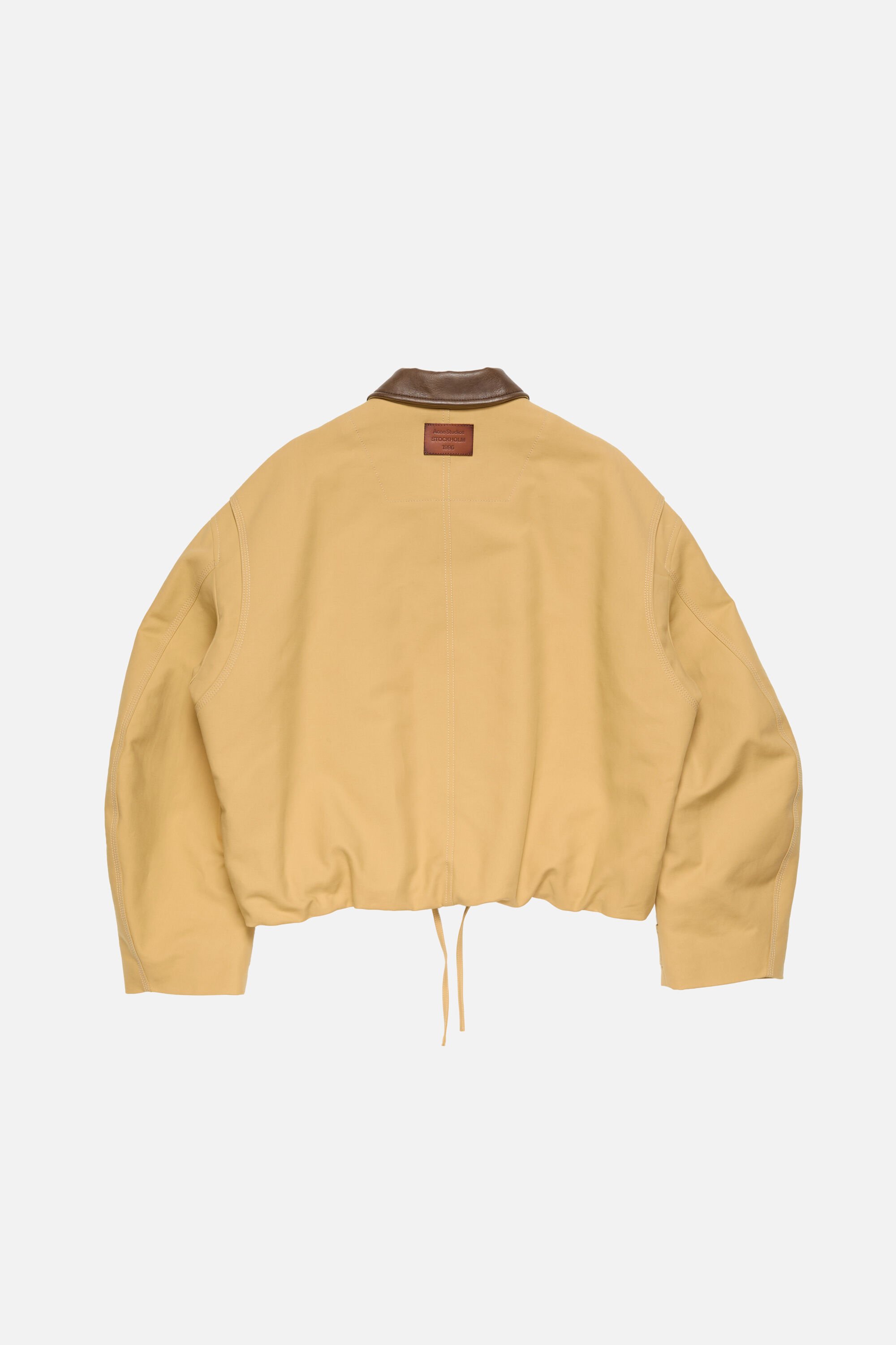 Acne Studios - Bomber with faux leather collar - Sand beige