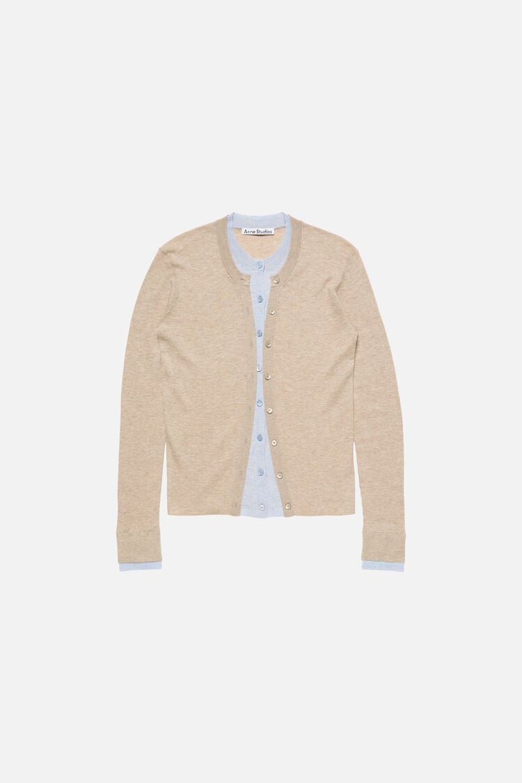 Beige/light blue