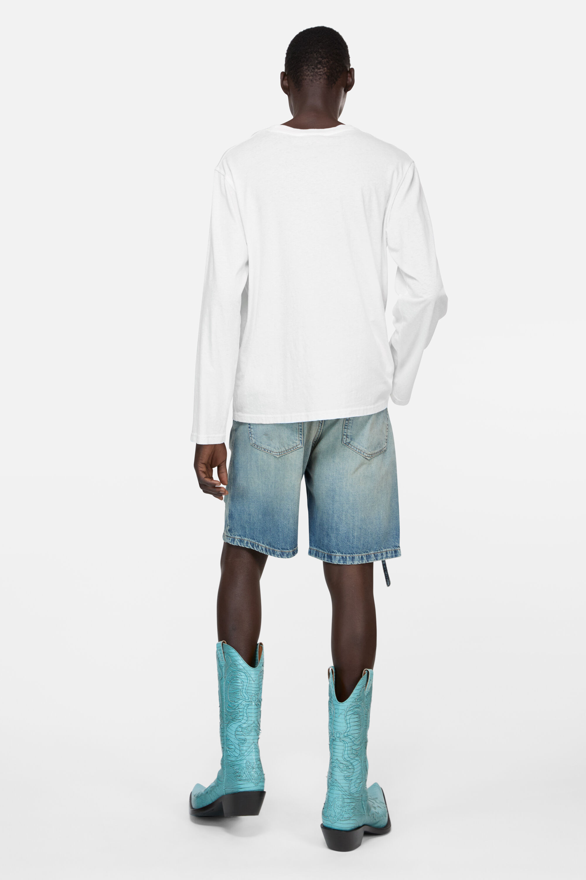 【即日発送】acne studios ポロシャツ 長袖 オフホワイト Acne Studios - Logo t-shirt - Relaxed fit - Off white