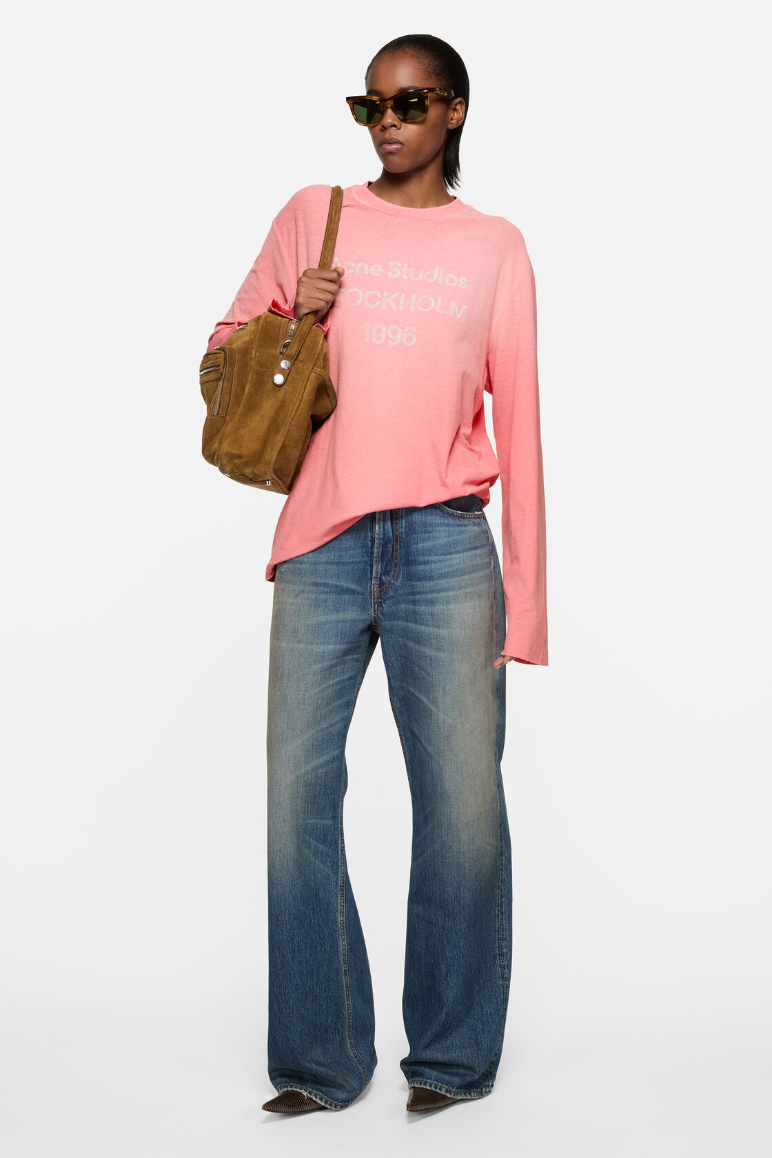 Sprayed 1996 logo t-shirt, Tango pink, 2000x