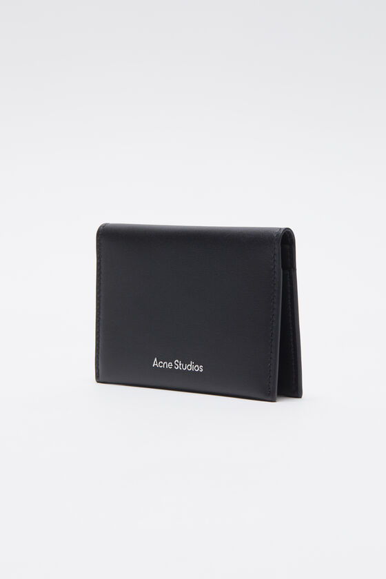 Acne Studios - 折りたたみ式レザーウォレット - ブラック