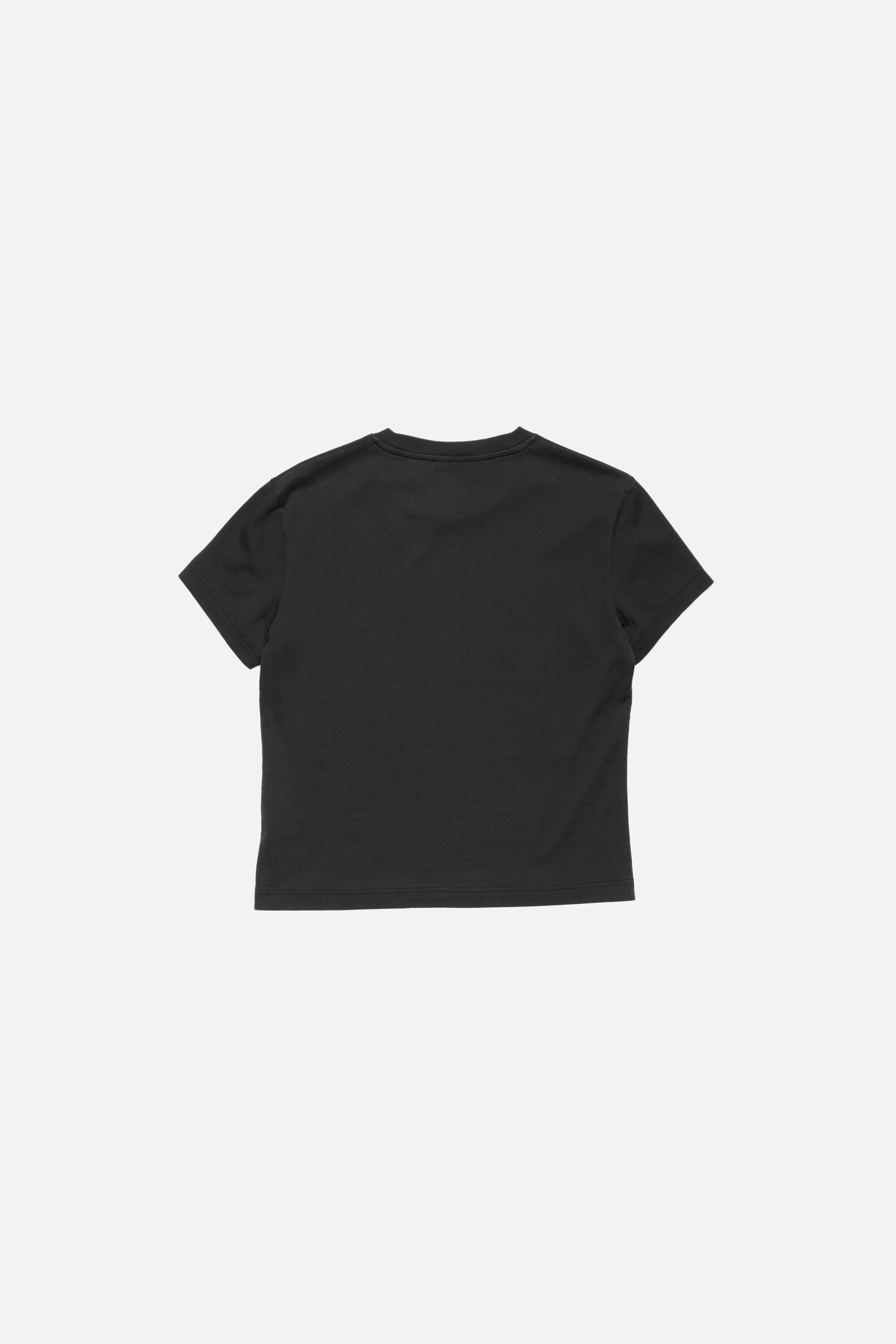 Acne Studios ブラック Tシャツ　ミラー　フェイスロゴ　シンプル Acne Studios - Face logo t-shirt - fitted - Faded black