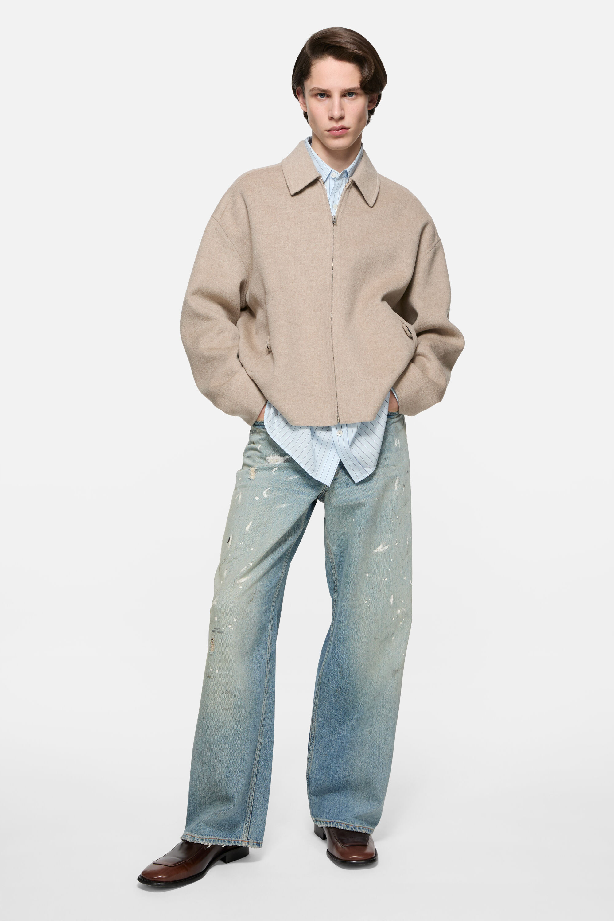 Acne Studios - Cashmere blend jacket - Oatmeal melange