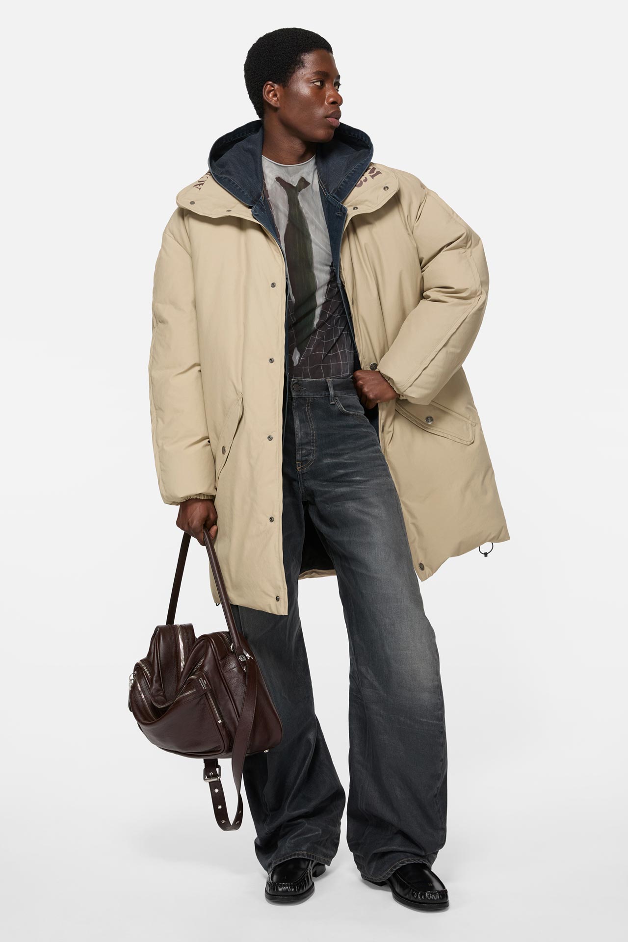 Acne Studios【HOUSTON WO MH】 Acne Studios - Sweater logo patch - Concrete grey