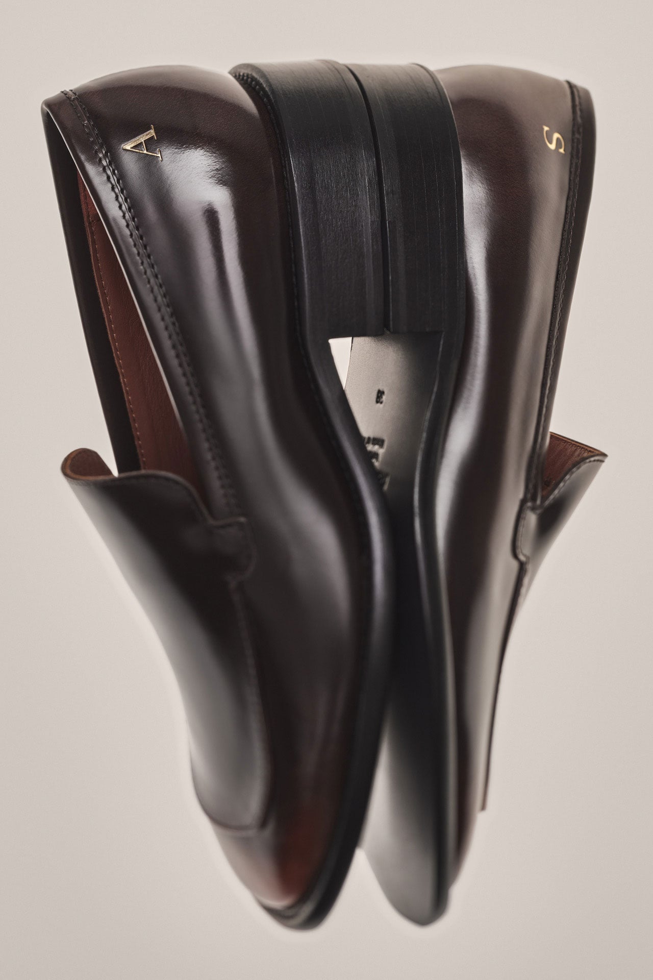 Acne Studios dark brown leather loafer.