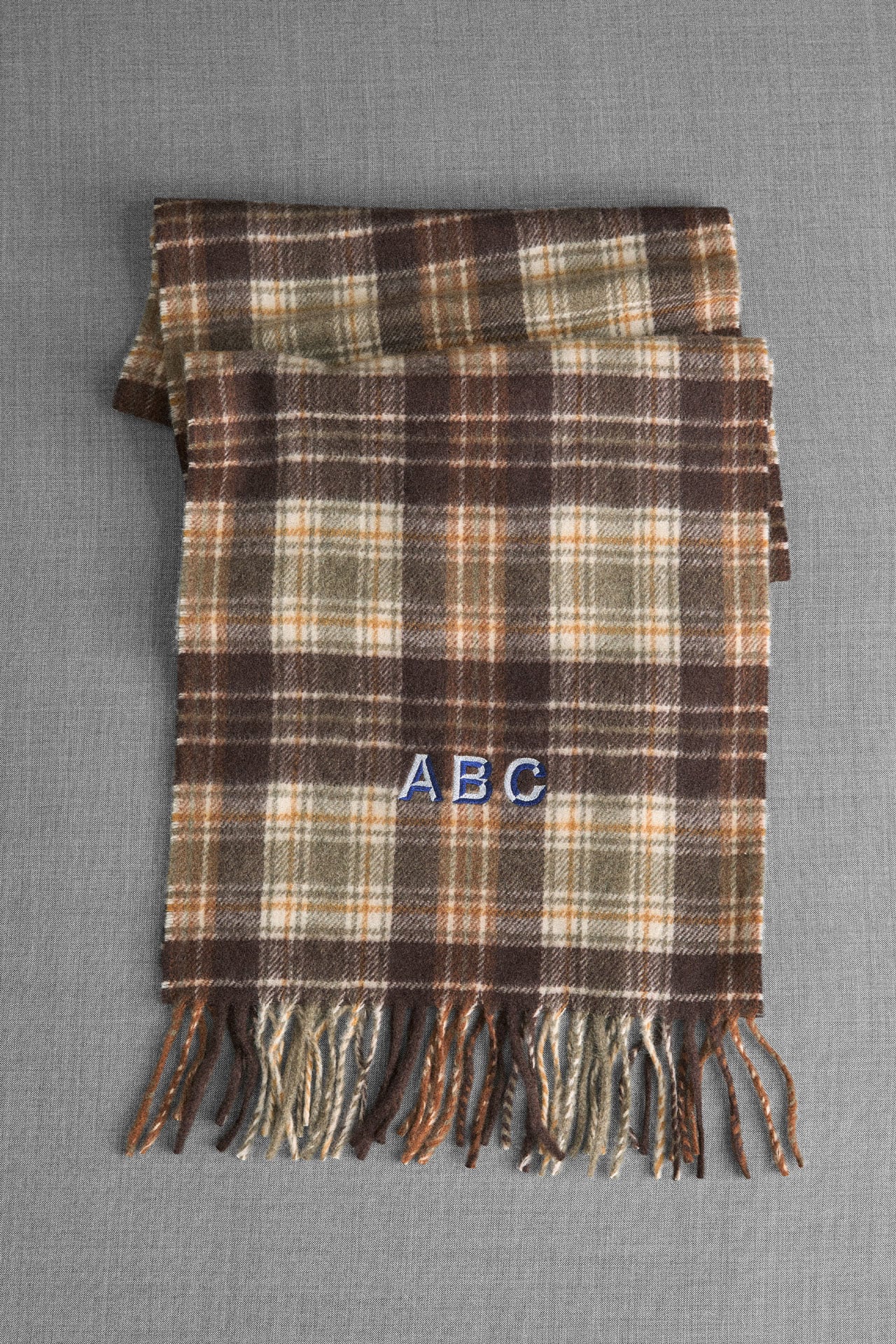 Scarves Personalisation - blue white checked scarf