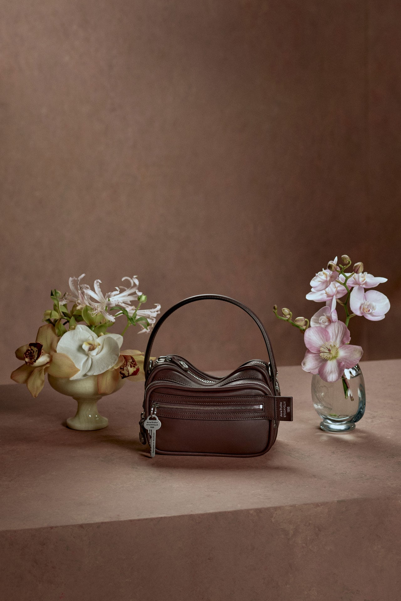 Acne Studios brown leather Camero bag.