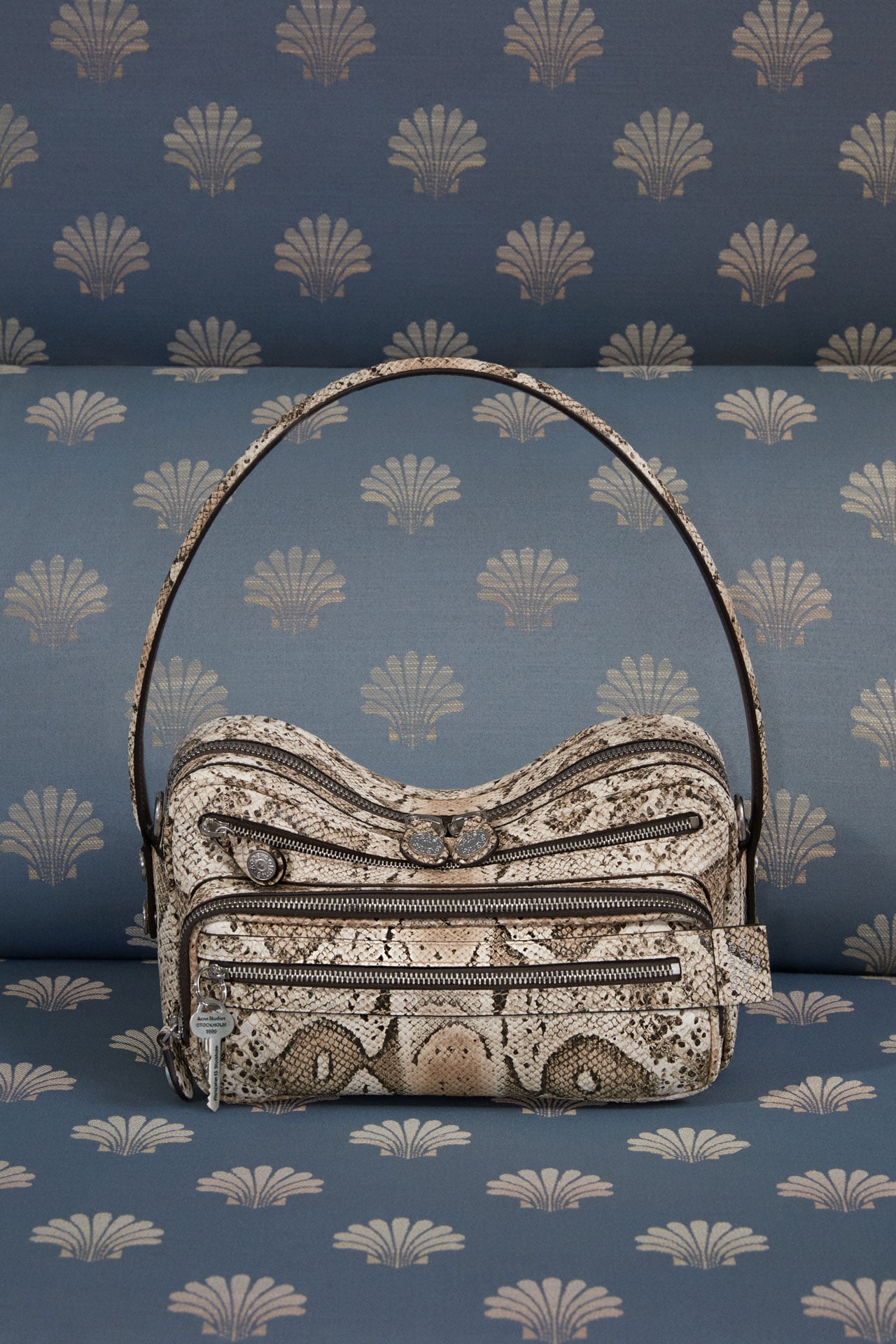 Acne Studios FW26 Runway Collection snake skin Camerobag.