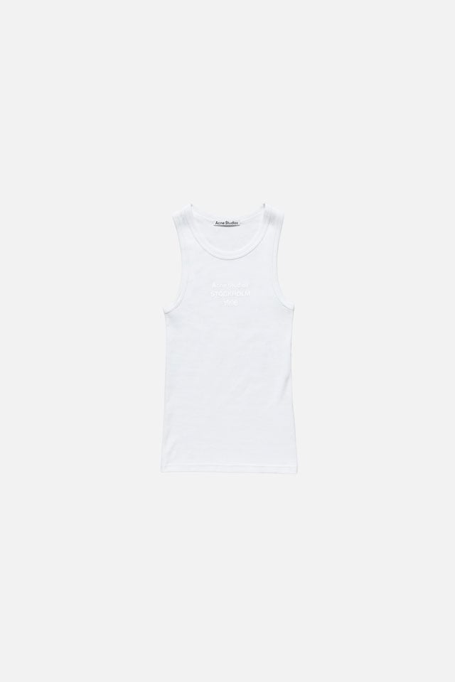 Acne Studios White on white collection tanktop.