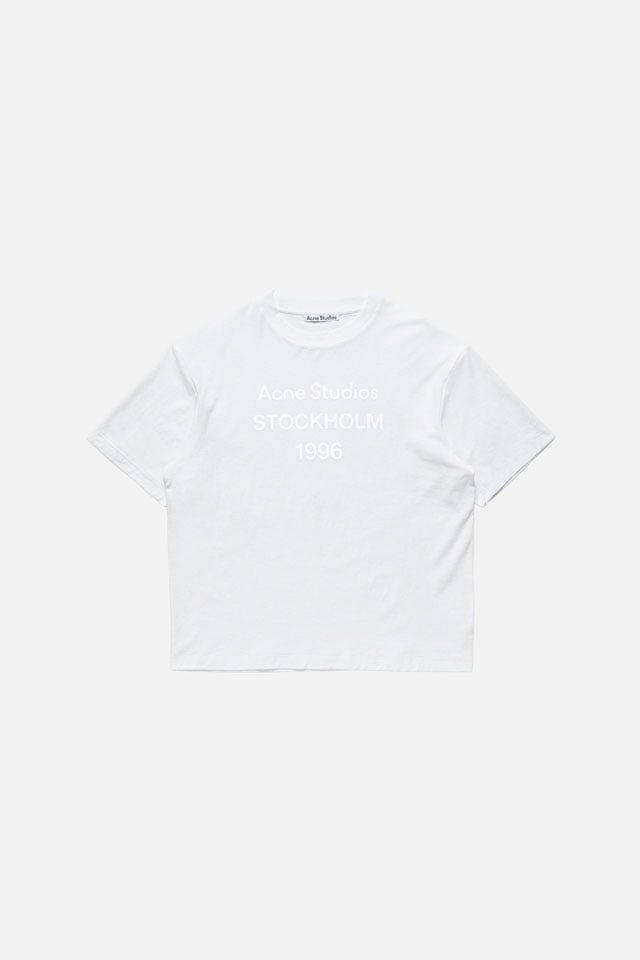 Acne Studios white on white collection t-shirt.