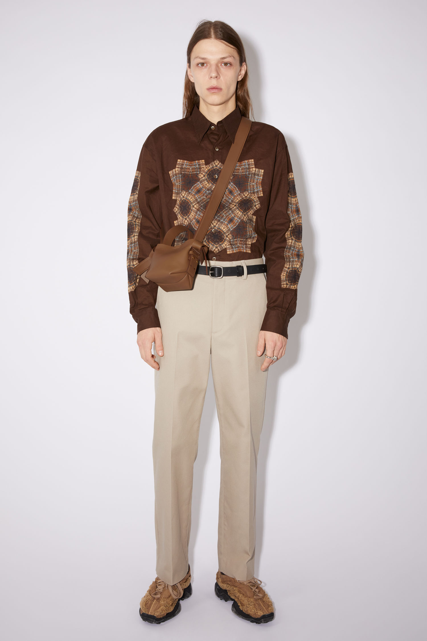 Acne Studios スモールレザーバッグ キャメルブラウン